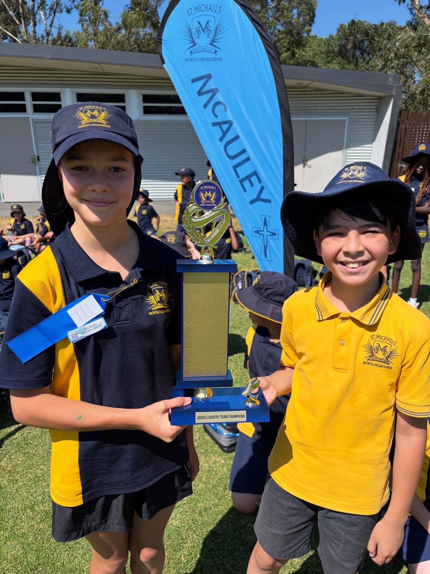 🏃♀️ Our Inaugural School Cross Country!
Last Monday, we proudly held our very first School Cross Country, and what a fantastic day it was! Students in Years 3-6 took on the challenge, running either 2km or 3km depending on their age. With the sun shining and excitement in the air, students gave their absolute best effort and showed incredible determination.
There was plenty of buzz as everyone admired our shiny new trophy, with house points awarded to students who placed in the top 10 of their race. We are thrilled to share that the top six finishers in each race have qualified for the District Cross Country!
A huge congratulations to McAuley House, who are now part of school history as our very first Cross Country champions. What an achievement!
Well done to all students for their participation, perseverance, and wonderful sportsmanship. 👏