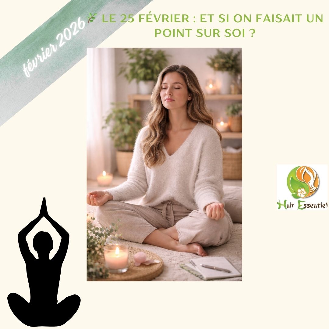 🌿 Le 25 février : et si on faisait un point sur soi ?
Février touche doucement à sa fin.
Le printemps approche.
L’énergie commence à bouger 🌱
C’est le moment idéal pour se poser une question simple :
👉 Comment je me sens vraiment ?
Fatiguée ?
Pressée ?
Tendue ?
Ou prête à repartir ?
Le cuir chevelu est souvent le reflet de ce que l’on traverse.
Un massage crânien, un soin Hair Spa,
ce n’est pas seulement esthétique…
c’est parfois une remise à zéro intérieure ✨
Avant que mars ne s’installe,
offrez-vous un moment pour vous recentrer 🤍
#25Février
#Transition
#HairSpa
#MassageCrânien
#BienÊtreGlobal
#PrendreSoinDeSoi
#HairEssentielChalon
