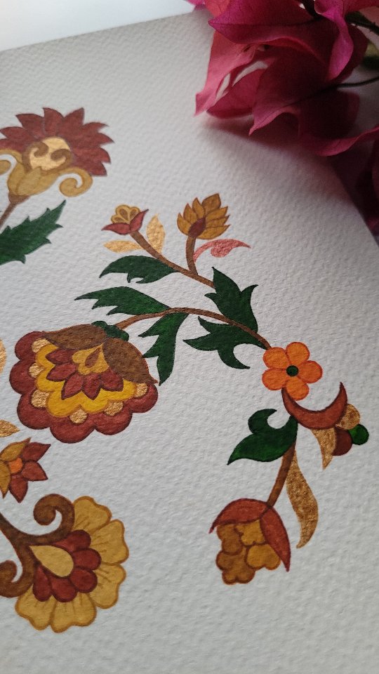 🌼✨
#indianfloral #textiledesign #surfacepattern #floralpattern #floraldesign