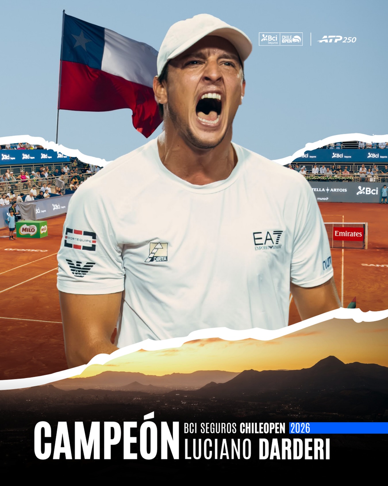 LUCIANO DARDERI CAMPEÓN 🏆🇮🇹
El italiano venció a Yannick Hanfmann y conquistó en Santiago su quinto título ATP.
#BciSegurosChileOpen #ViviendoCadaPunto