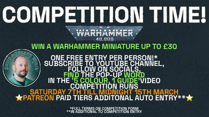A sneak peak at tomorrows video including the REVEAL to Saturday’s Competition!🎉🥳 There’s an IMPORTANT WORD in tomorrow’s video that pops up that you need to have a chance to WIN the prize of a ⭐️Warhammer Character up to the price of £30!!!⭐️ I’ll see you all tomorrow for the new video ❤️