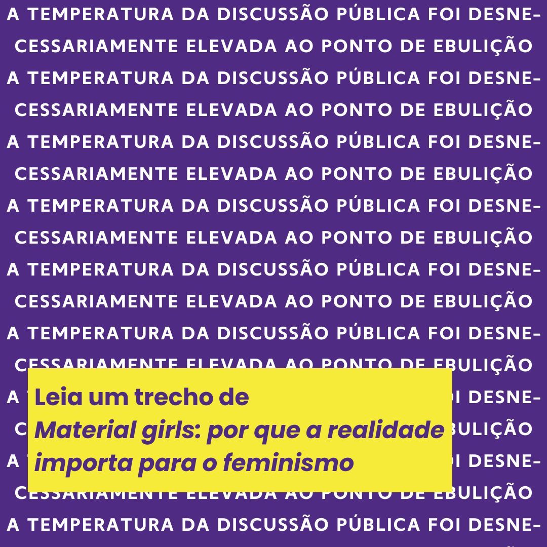 “Os axiomas da teoria da identidade de gênero — tema deste livro — em geral são apresentados com um verniz de credibilidade e prestígio intelectual. São levados a sério por muitos acadêmicos, e, por consequência, aprovados por políticos, médicos, psicólogos e advogados. Várias autoridades têm tomado decisões ambiciosas com base na suposição de que a teoria da identidade de gênero é verdadeira.
Contudo, é uma teoria seriamente questionável — pelo menos é meu argumento neste livro. Seus fundamentos filosóficos são duvidosos, e é desastrosa quando implementada na política — para mulheres, crianças, homossexuais e inclusive para as próprias pessoas trans. Ainda pior, os proponentes da teoria da identidade de gênero muitas vezes insistem que não deve haver abertura para debate. A discordância é apresentada como cruel, excludente e transfóbica. Esse silenciamento, somado à falta de representação justa na mídia progressista, assustou e enfureceu potenciais dissidentes. A temperatura da discussão pública foi desnecessariamente elevada ao ponto de ebulição, e mal-entendidos mútuos entre facções polarizadas são cada vez mais frequentes. Escrevi Material girls como uma tentativa de acalmar os ânimos: sem capitular ou suavizar as questões, apenas afirmando minha posição e explicando os motivos.”
MATERIAL GIRLS: POR QUE A REALIDADE IMPORTA PARA O FEMINISMO, da filósofa britânica Kathleen Stock, está disponível na Amazon (link na bio).