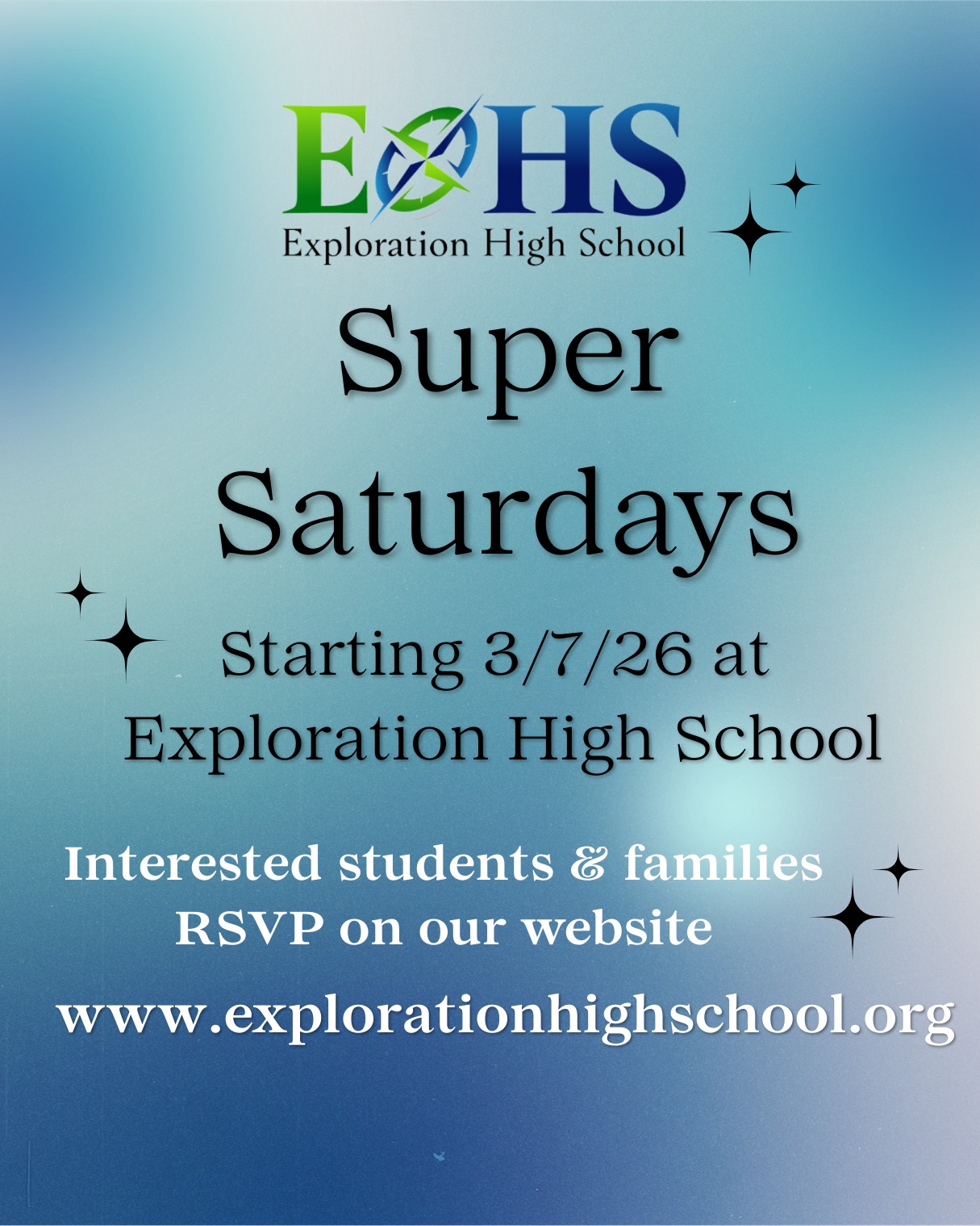 🚨 Future Explorers — This Is Your Invitation!
Looking for a high school that’s hands-on, project-based, career focused and student-centered?
Join us for a SUPER SATURDAY Enrollment Session & Tour at Exploration High School and see how our Project & Career-based Learning helps students build real skills for their future.
During the session you will:
🎓 Learn about our learning model
👋 Meet staff, students, and families
🏫 Tour our classrooms
❓ Ask questions about academics and support
🎁 Bonus: All attendees are entered into a drawing to win 1 of 5 iPads!
📅 Upcoming Dates:
March 7 • March 14 • March 21 • April 11 • April 18 and April 25
⚡ Limited to 20 families per session
👉 RSVP using the link in our bio
#ExplorationHS #ExploreMore #ProjectBasedLearning #FutureReady #MinneapolisSchools