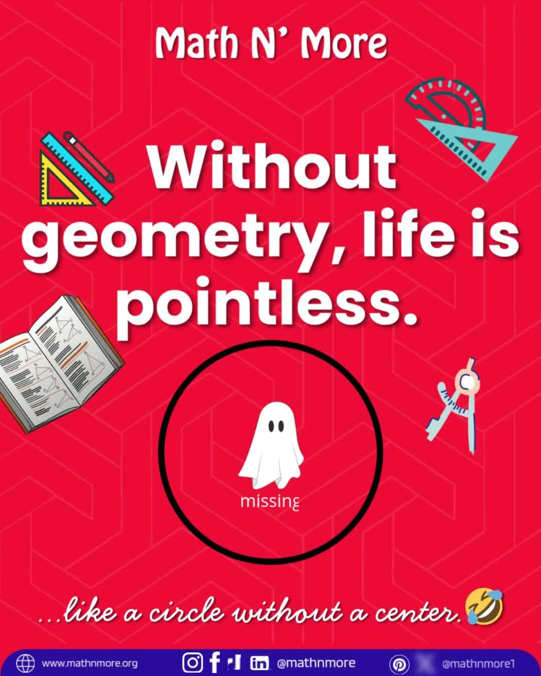 Without geometry, life is pointless…
…like a circle without a center. 🤣⚪️
Math humor that comes full circle. 😏
#MathJokes #GeometryPuns #MathNMore #STEMhumor #GeometricFeels #MathMonday #MathIsFun
