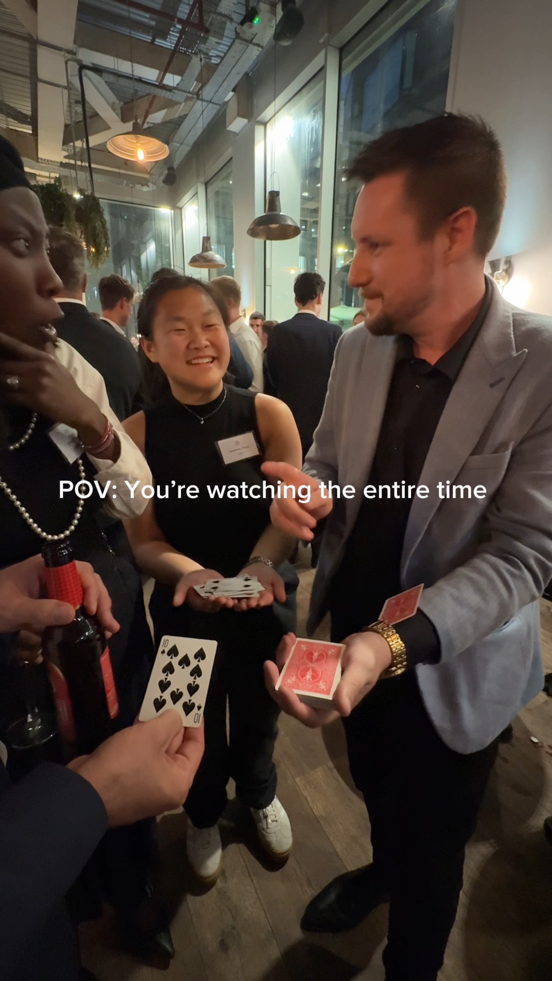 POV: That's YOUR watch ⌚🤯
Not mine. Not a prop. YOURS.
The one you've been wearing all day. The one you were just checking 2 seconds ago.
And now it's... well, you'll have to watch to believe it 😏
This is the kind of close-up magic that breaks brains at weddings. Because it's not happening to someone else's watch. It's happening to YOURS.
Personal. Impossible. Unforgettable ✨
Want your wedding guests experiencing moments like this? DM me 💬