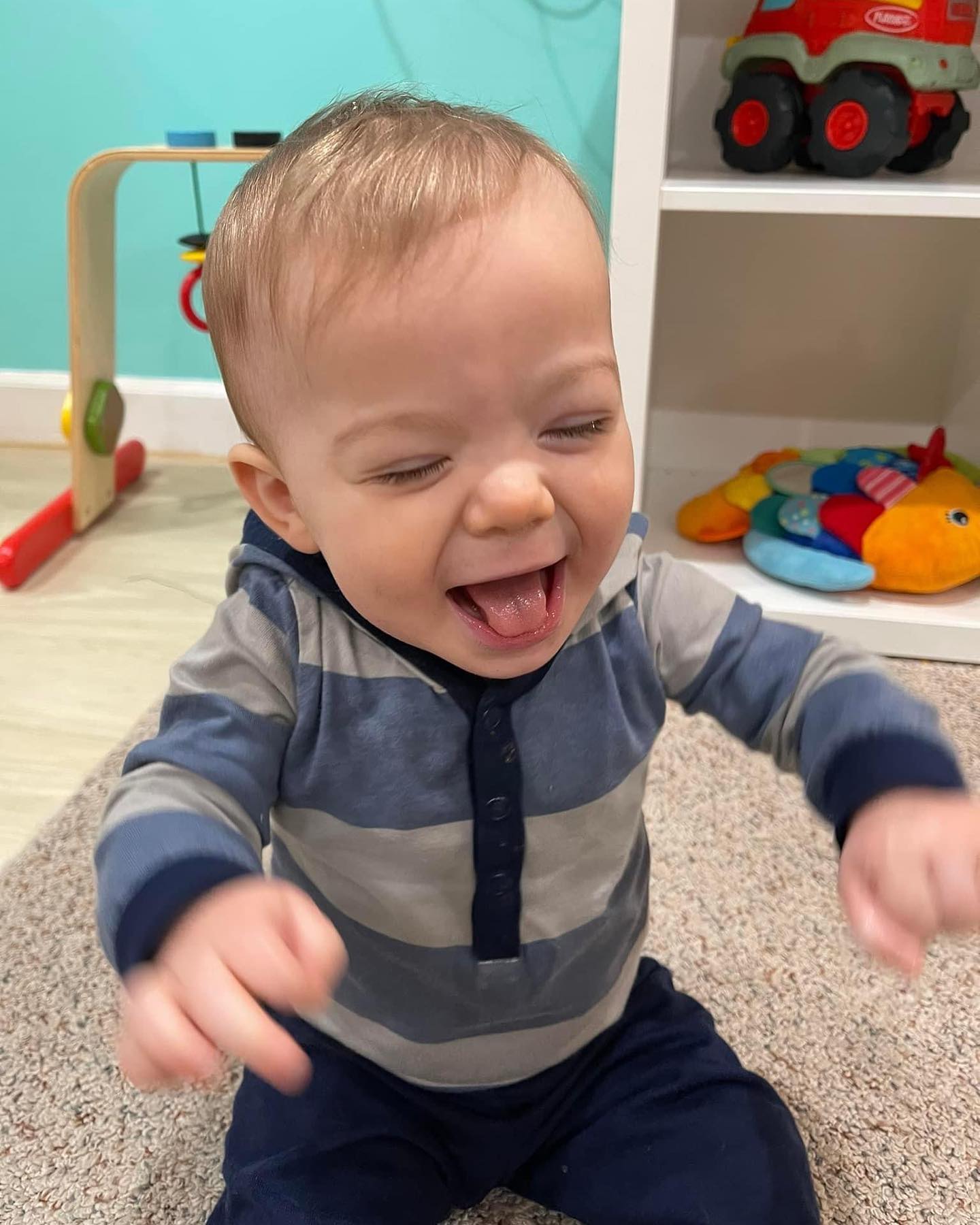 Happy baby!!! #homedaycare #homechildcare #homechildcareprovider #homechildcarelife #daycare #daycarelife💕