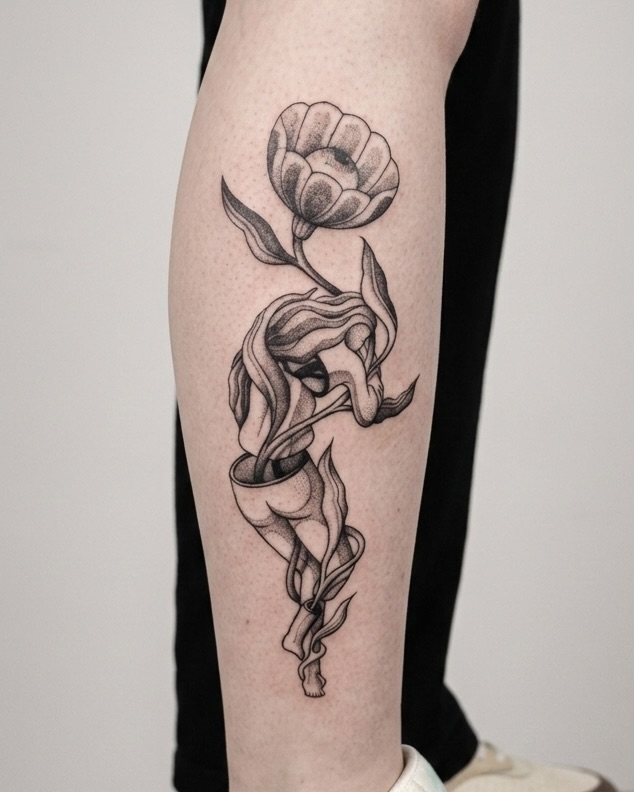 Tattooed yesterday at @leflux.tattoos in Tilburg, it felt good to be back again. Thank you Petri for trusting me with this variation of one of my flash designs, always special to see a design evolve.
-
I always loved you, even before I ever heard of you.
#blackworktattoo #flashtattoo #tattooflash #tattooart #tattoodesign