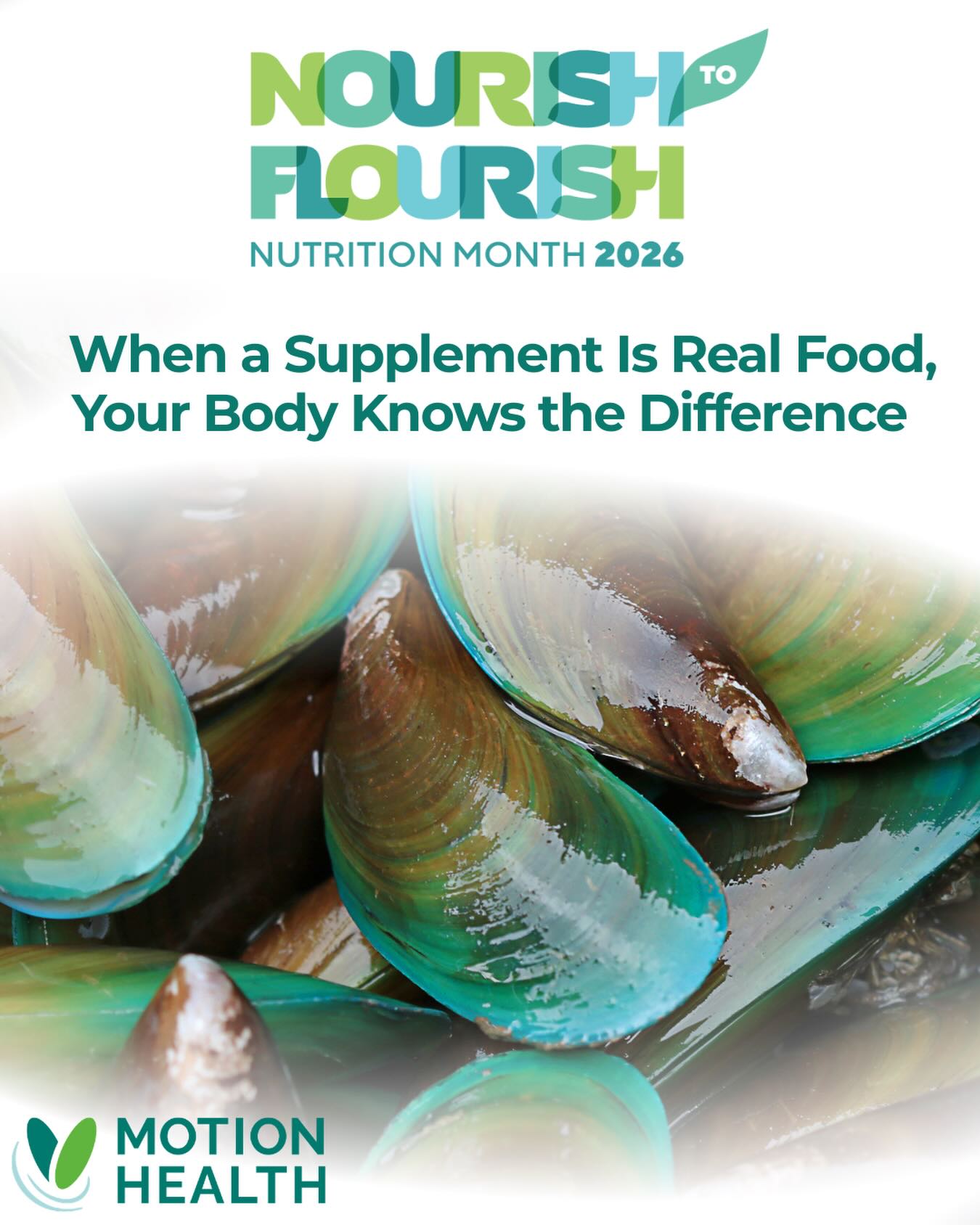 March is Nutrition Month!
When a Supplement Starts with Real Food, Your Body Knows the Difference
Not all supplements are created the same.
Some are made from isolated, synthetic nutrients. Others, like Motion Health are formulated from whole food ingredients your body recognizes and knows how to use.
Why that matters:
• Natural nutrient synergy: Whole foods contain cofactors, peptides, and supportive compounds that work together, not in isolation.
• Better compatibility: Nutrients in their natural matrix are often gentler and more aligned with how the body processes them.
• Less processing: Closer to nature means fewer steps between source and support.
• Support at the root: Real food ingredients help nourish tissues, including joints, from a foundational level.
A supplement doesn’t have to be synthetic to be effective.
When it starts with real food, it supports your body the way nature intended.
Nourish your body with natural whole foods.
#motionhealth #nutritionmonth #wholefoodsupplements