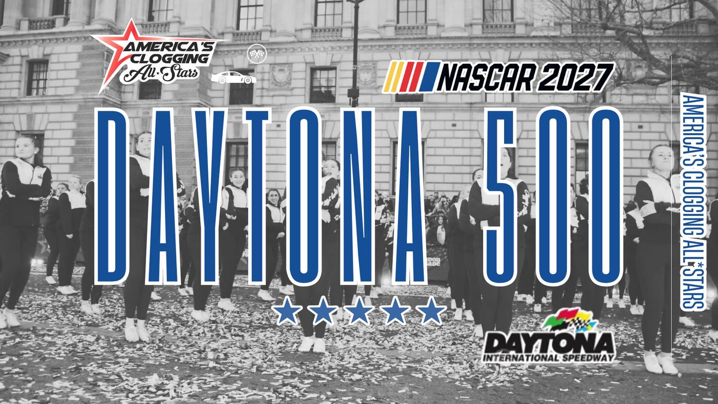 🚨 SAVE THE DATE — FEBRUARY 21, 2027 🏁
Start your engines! America’s Clogging All*Stars is thrilled to share that we’ve been invited to perform as part of the DAYTONA 500! This iconic event represents one of the biggest stages in sports and entertainment, and we are incredibly honored to bring the energy and excitement of clogging to race weekend.
This opportunity is another example of the incredible events ACA has had the blessing to be involved with. We are deeply grateful for the invitation and look forward to showcasing our talent and passion for clogging in such a huge and exciting environment.
While performance details are still coming together, momentum is building and we couldn’t wait to share the news. More information — including the performer application — will be released soon, so now is the time to get ready!
✨ Interested in performing with America’s Clogging All*Stars for the first time or being considered for future opportunities? Be sure to complete our Take Part form so we can get to know you and keep you in mind for upcoming events.
The countdown starts now… Daytona 2027 is on the horizon and we can’t wait to take this journey together. Stay tuned!
🌐 www.americascloggingallstars.com