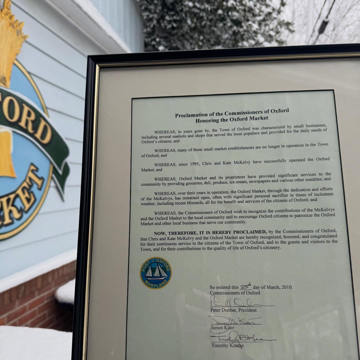 Over thirty years of never missing a snow day! On this snowy day, we’re looking back at the proclamation we received from the Town of Oxford in 2010 which honored and recognized us for our service to our local community on days like today. We look forward to many more snow days with the people of Oxford! ❄️