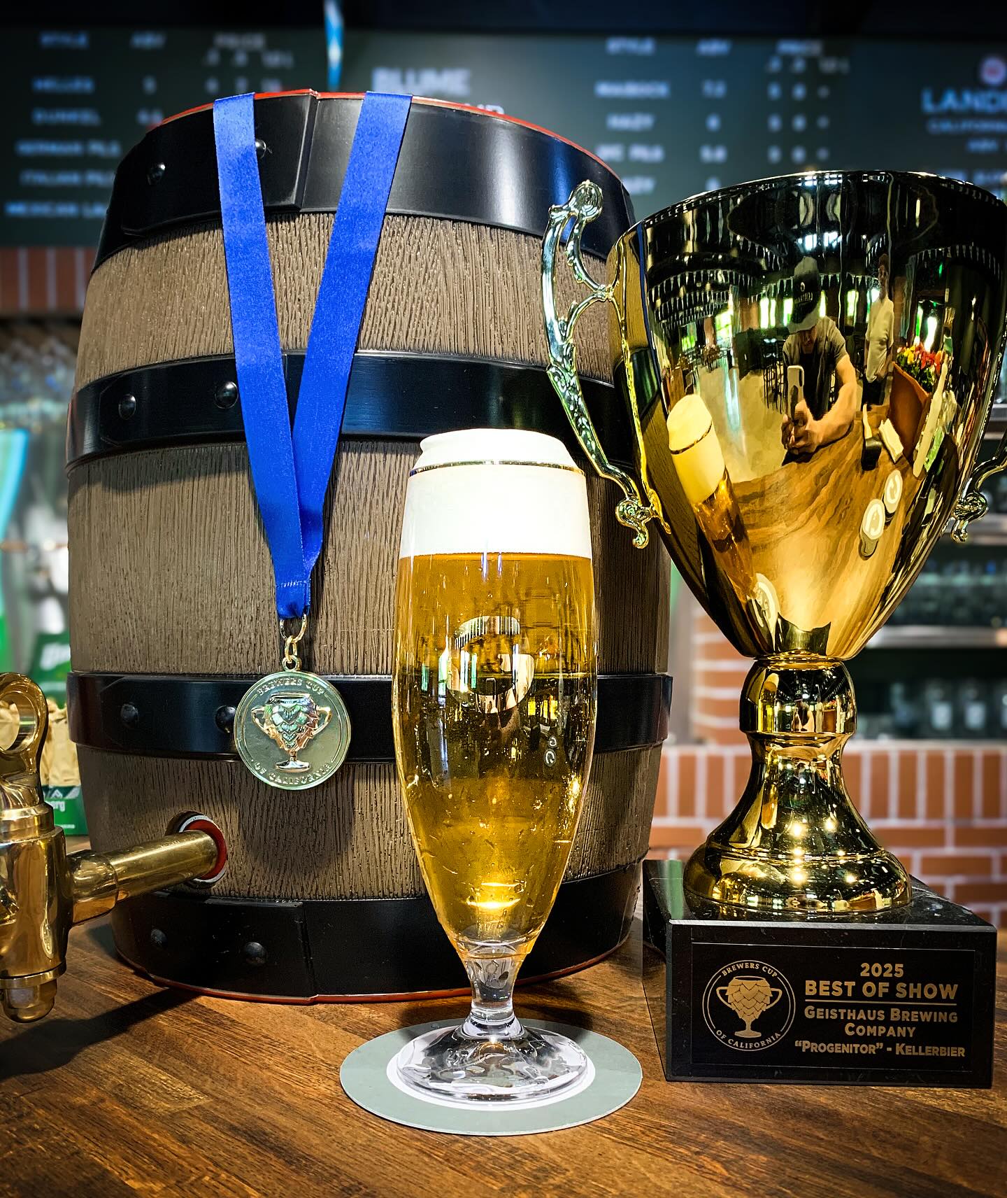 It’s a surprise edition of Faß Friday! And we are bringing back our 2025 @brewerscupofca Best of Show winning Kellerpils, Progenitor, in JUST ONE 20 liter gravity keg. Tapping when we open at 2pm today. See you soon!