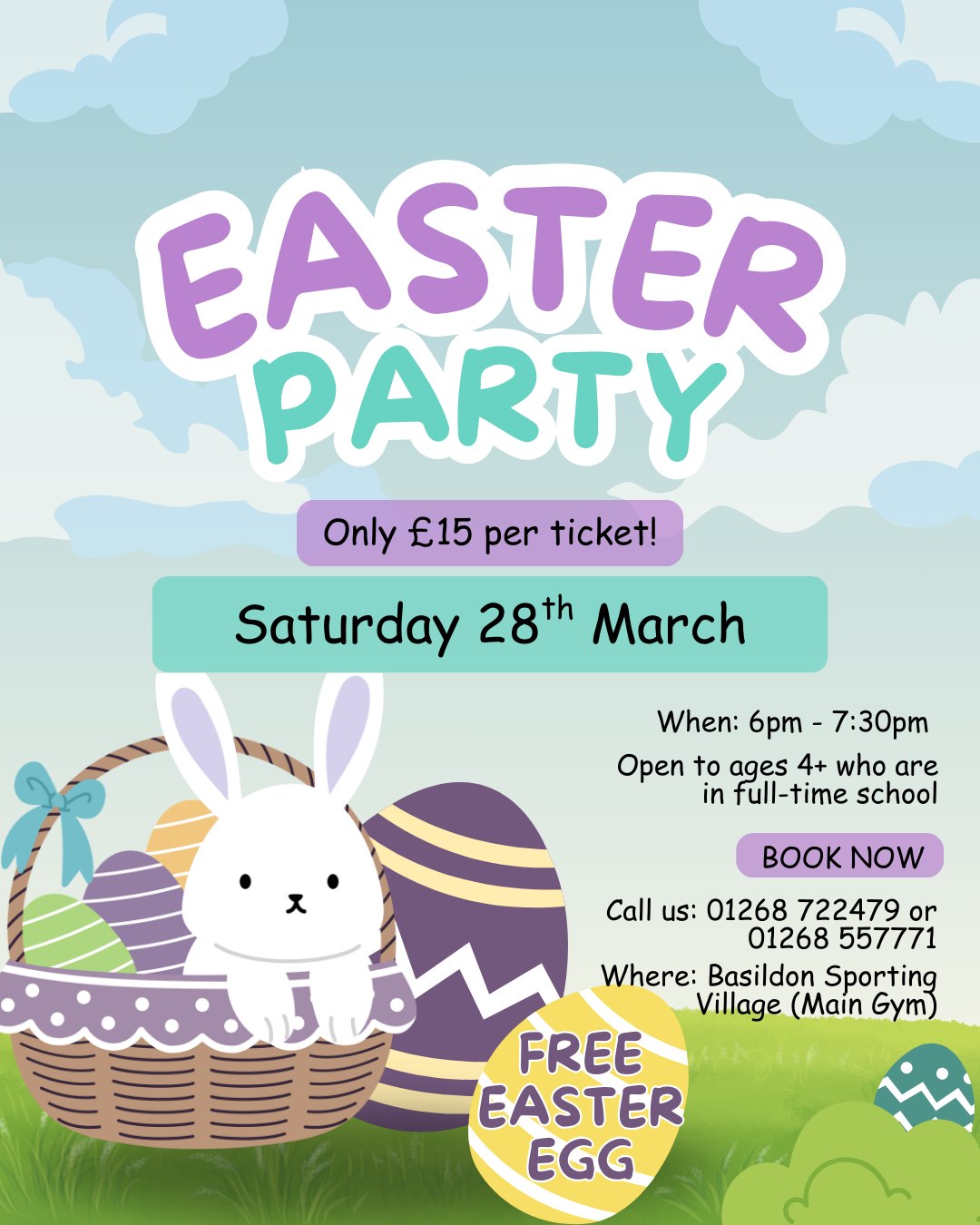 🐣 Hop into the Easter spirit with us here at South Essex Gymnastics Club! 🐰
Join us for EGG-citing Easter fun – gymnastics, games, and more! Perfect for keeping the little ones active and entertained during the holidays.
📅 Spaces are limited – book now!
💻 Online: www.southessexgym.co.uk
📞 Call us: 01268 722479 or 01268 557771
#EasterFun #SouthEssexGymnasticsClub #Gymnastics #Easter