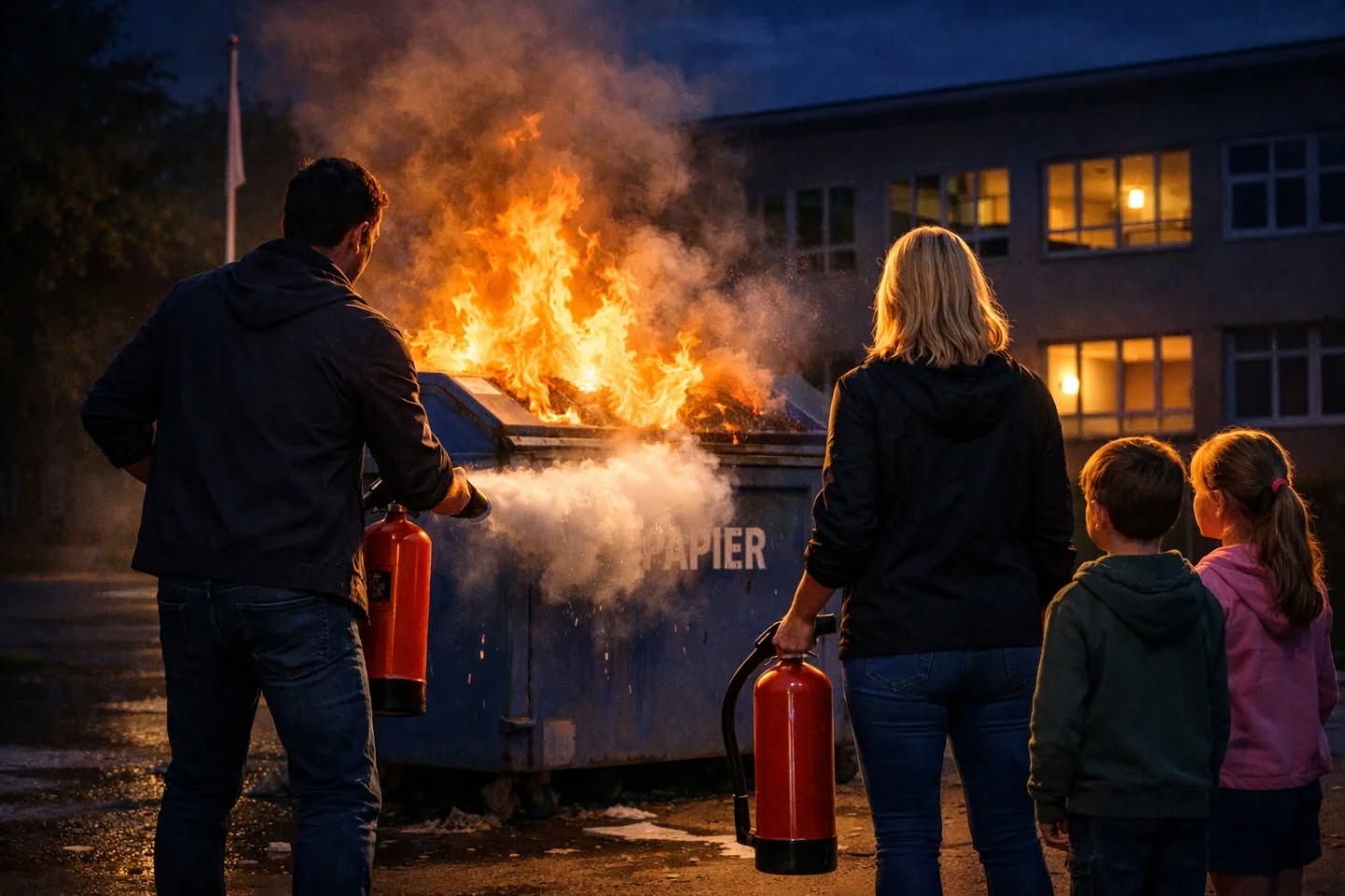 🔥 Containerbrand in Hohenems – rasches Handeln verhindert größeren Schaden
Am vergangenen Wochenende wurde die Feuerwehr zu einem Containerbrand alarmiert. Beim Eintreffen zeigte sich: Aufmerksame und couragierte Passanten hatten bereits richtig reagiert.
Mit zwei Feuerlöschern konnten sie den Brand eindämmen und ein Übergreifen der Flammen verhindern. Besonders entscheidend: Der Container stand unmittelbar neben einer Trafostation. Durch das schnelle Eingreifen konnte eine Ausbreitung auf die elektrische Infrastruktur verhindert und größerer Schaden abgewendet werden.
👉 Dieser Einsatz zeigt einmal mehr, wie wichtig funktionierende und regelmäßig überprüfte Löschgeräte sind.
👉 Ebenso entscheidend ist die richtige Handhabung im Ernstfall.
Ein Feuerlöscher nützt nur dann, wenn er:
✔ einsatzbereit und geprüft ist
✔ am richtigen Ort hängt
✔ und die anwesenden Personen wissen, wie er zu bedienen ist
FRT Brandschutz unterstützt Sie bei:
🔹 Wartung und Überprüfung von Feuerlöschern
🔹 Schulungen zur richtigen Handhabung
🔹 Organisation Ihres betrieblichen Brandschutzes
Ihre Sicherheit. Unser Anliegen.