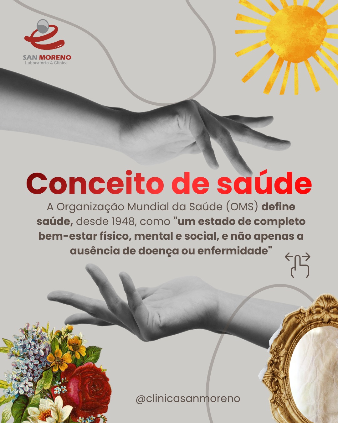 Saúde vai muito além da ausência de dor ou doença. 🌿
De acordo com a Organização Mundial da Saúde, saúde é um estado de completo bem-estar físico, mental e social. Ou seja, cuidar da saúde é cuidar do corpo, da mente e da qualidade de vida como um todo.
E é aí que entra o tratamento fisioterapêutico! 💙
A fisioterapia não serve apenas para reabilitar lesões — ela também previne problemas, melhora a mobilidade, reduz dores, aumenta a autonomia e devolve funcionalidade para as atividades do dia a dia.
Fazer fisioterapia é investir em:
✔️ Movimento sem dor
✔️ Prevenção de lesões
✔️ Recuperação mais rápida
✔️ Melhor desempenho físico
✔️ Mais qualidade de vida
Seu corpo é seu maior instrumento. Cuide dele com atenção ✨
#Saúde #Fisioterapia #QualidadeDeVida #BemEstar #Reabilitação