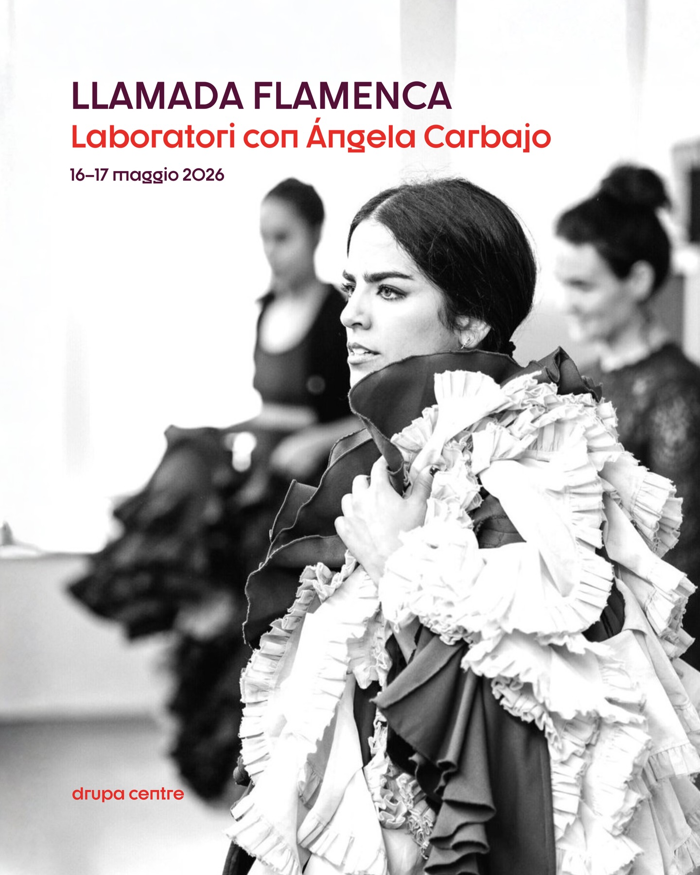 🪭Laboratori di flamenco con Ángela Carbajo🪭
Sabato 16 e domenica 17 maggio a Drupa Centre, Ángela Carbajo (@angelacarbajo ) guiderà un percorso di studio e pratica che attraversa tecnica, espressività e coreografia, il lavoro con il mantón e la bulería, fino alla relizzazione del make-up scenico.
È possibile partecipare a uno o più corsi, oppure vivere l’esperienza nella sua interezza.
🪭ISCRIZIONI → Whatsapp 371 750 7327
drupacentre@gmail.com
Posti limitati.
🍒🫒🍑
#drupacentre #flamenco #angelacarbajo