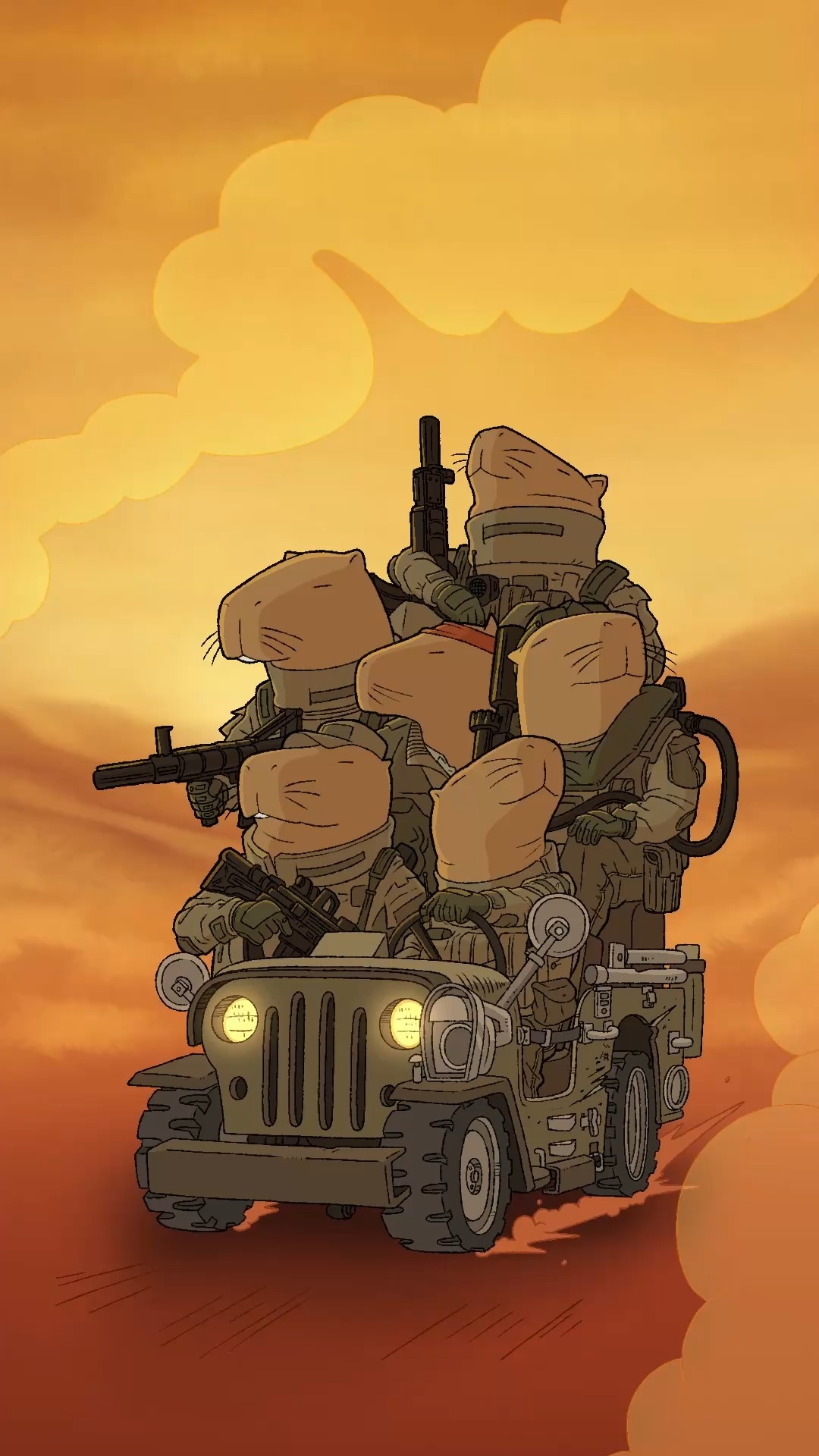 When the squad pull up
.
.
.
Layout, design and line art by Luke Hargest.
Animation by Lewis Walker @lewis_walkerart .
Bg paiting and colour by Emily Selfe @emailsart .
Compositing by Lewis Walker.
.
.
.
#animation #animated #animator #animators #blender #greasepencil #cute #funny #indieanimation #indiestudio #animationstudio #indie #2danimation #capybara #capybaratiktok #capybaramemes #capybaralove #capybaras #loopinganimation #perfectloop #loop #sick #sickomode #rad