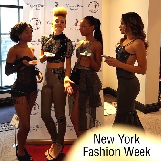 Elevated flavors for an elevated event. 🥂✨ Our macarons are handcrafted to perfection, just like the designs on the runway. 🧵✨ #ArtisanMade #MacaronBites #NYFW #GourmetExperience #BoutiqueSweets