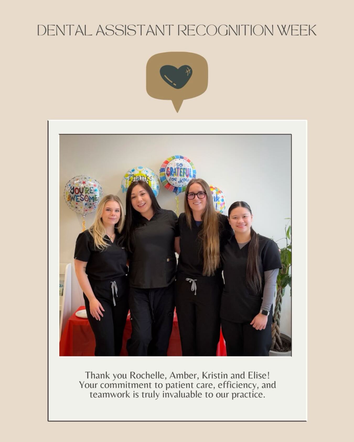 ๐ RDA Week! ๐ Massive thank you to Rochelle, Amber, Kristin and Elise for all of your hard work โ you work so hard to make everything happen day in and day out. This week's all about you four!