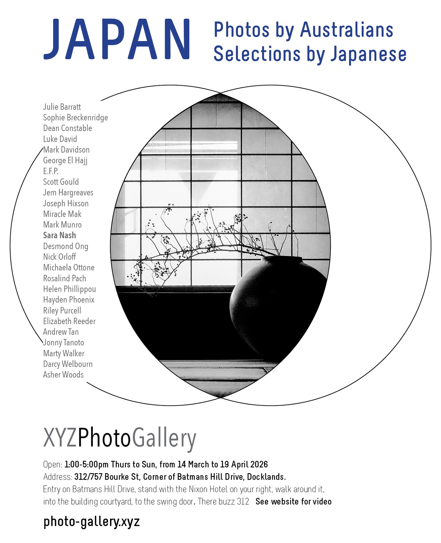 New #exhibition of photographs of #Japan Opening 14 March. 1-5pm Thursday to Sunday until the 19th of April. @sara.nash.artist This exhibition asks what photos are in the middle of the Ven diagram of what Australians photograph and resonate with Japanese? #japanphotographed #gallerydocklands #whatsonmelbourne