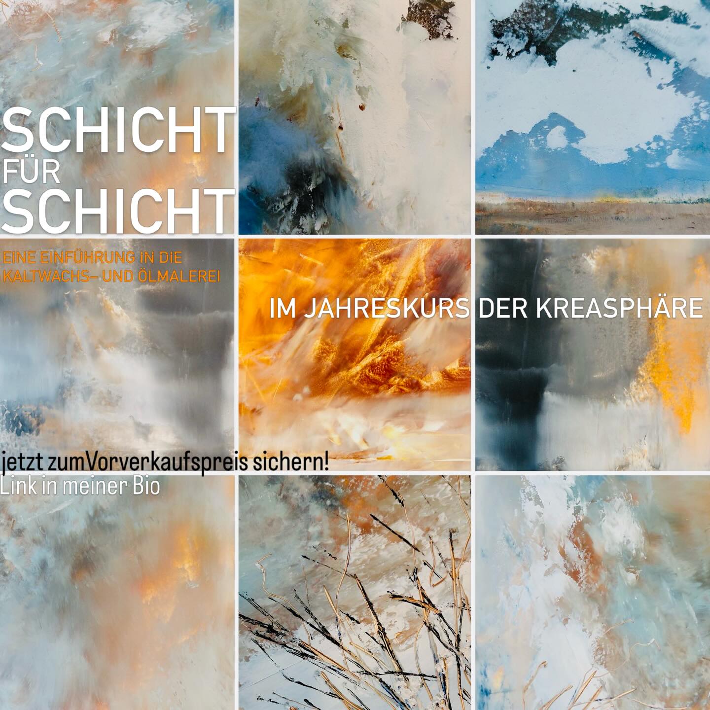 Eine Technik, bei der es weniger ums Detail geht, sondern vielmehr um Atmosphäre, Schichten und Strukturen. Neugierig? Dann könnte mein Thema im Jahreskurs der @kreasphaere 2026 „Schicht für Schicht - Einführung in die Kaltwachs- und Ölmalerei“ auch deines sein 🫶 Link in meiner Bio. Jetzt noch zum Vorverkaufspreis!