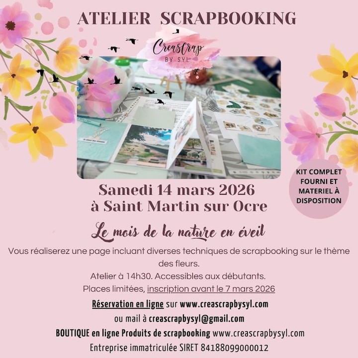🌸🌼 Dernier Atelier Créatif du Trimestre ! 🌼🌸
Il ne reste plus que deux places pour l'atelier enchanté du samedi 14 mars. Les premiers sourires du soleil nous chuchotent à l'oreille de nous lancer dans des créations printanières éblouissantes.
Laissez-vous envoûter par un tourbillon de fleurs chatoyantes, en utilisant des techniques oubliées et vos tampons préférés. Créez une page éclatante qui célèbre à merveille l'arrivée imminente du printemps !
Plongez dans l'univers de la créativité avec nous ! 🌿🎨
🌟 Boutique en ligne ↪️ https://www.creascrapbysyl.com 🌟
A très vite !
Sylvie
#creascrapbysyl #pagelayout #scrapaddict #colors #scrap #ateliersscrap