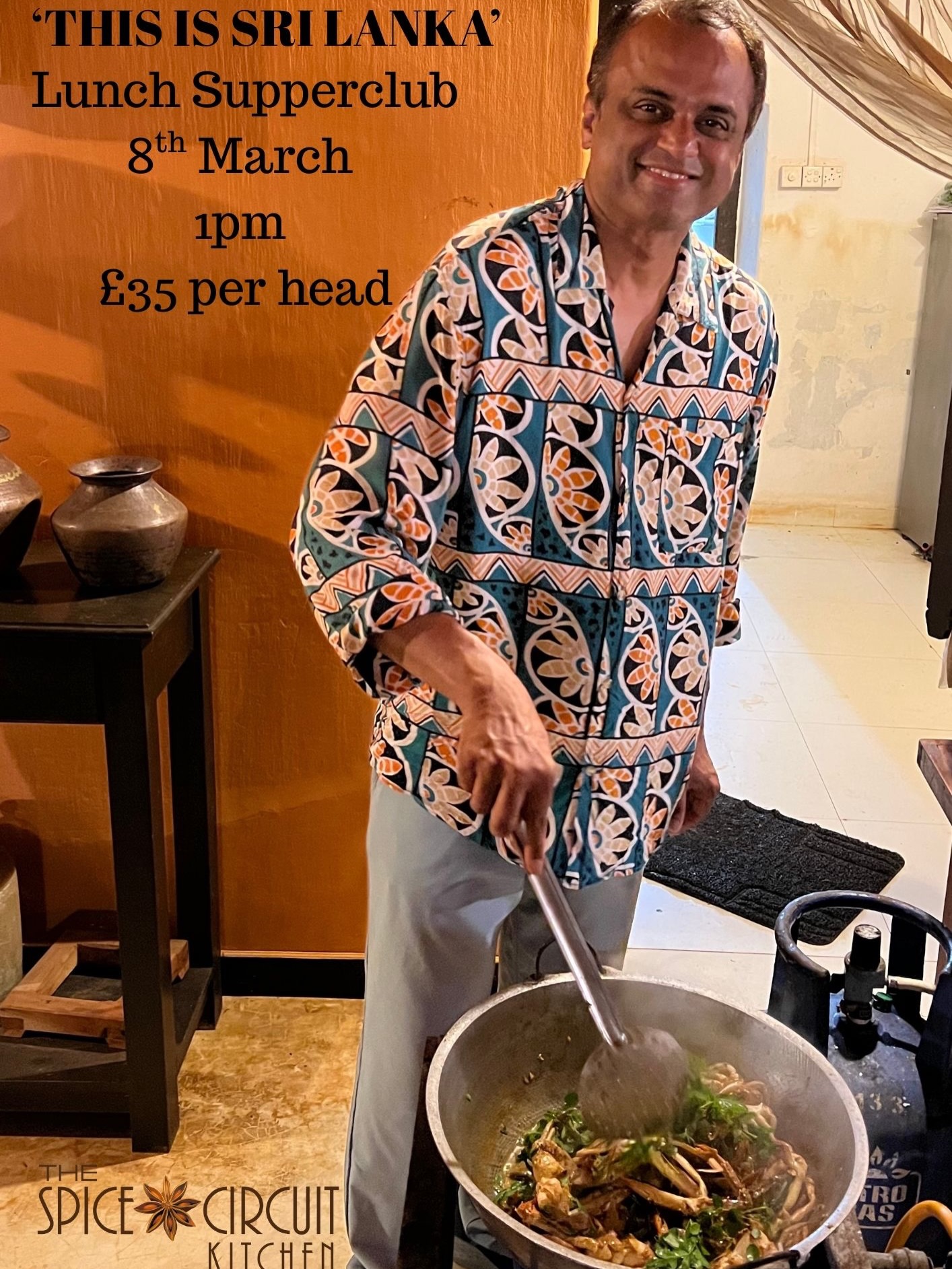 THIS IS SRI LANKA - supper club 1
With all that inspiration from the recent tour to Sri Lanka, I have decided to plan a series of Sunday lunch supper clubs to showcase the culinary heritage of this beautiful island.
We are talking flavour sensations including sambols, hodis, mallums, idiappas, kothus, Jaffna spice blends and more.
The first one is on the 8th of March at @t_s_c_kitchen
Lunch - 1pm
20 spaces
£35 per person
Arrack cocktails from @before.thedevilknowsyouredead
To book email - hello@chefkanthi.com