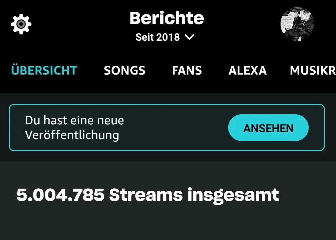 Thank you @amazonmusic for supporting my music so great in the last years. #5millionstreams is a huge number and I highly appreciate being listed in many of your international #pianoplaylists and #radiostations , especially SOLO CLASSICAL PIANO (playlist) and ULTIMATE CLASSICAL (radio station)
.
Huge thanks also to my label @silentbeatrecords
- you are the ones, who've made this possible!
.
In the past, I released 2 #amazonoriginals called CANTABILE and NOCTURNE NO. 6 IN A-FLAT MAJOR, OP. 14 - these tracks are part of the huge playlists and only available on #amazonmusic - please enjoy!
.
#artistoftheweek #artistsofinstagram #brilliantmusicians #classical #classicalcomposer #classicalmusic #classicalmusician #classicalmusicians #classicalpianist #classicalpiano #pianomusic #musiciansofinstagram #pianist #pianists
