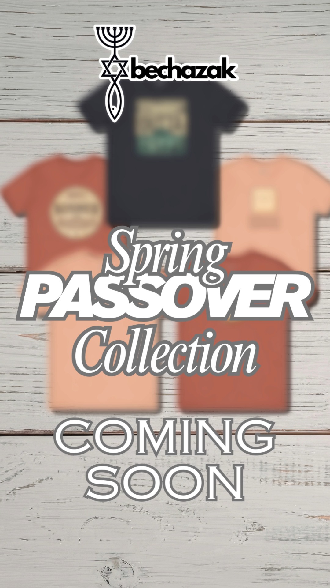 Spring Collection from BeChazak!
Coming this week! Get ready for Passover with these new designs.
Remember, each purchase funds my tuition at The King's University!
#passover #pesachshirt #yeshua #messianicjudaism #theologystudent