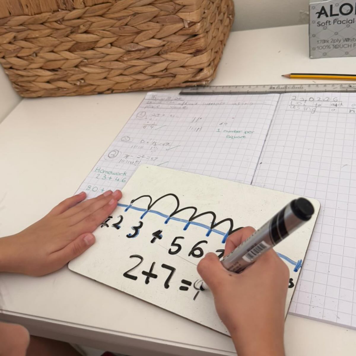 Building strong number foundations, one step at a time ✏️🔢
In today’s session, our learner used a number line to confidently solve addition problems, visually counting on to find the answer to 2 + 7. Using practical strategies like this helps children truly understand what’s happening behind the numbers - not just memorise facts.
We love seeing maths made visual, practical, and meaningful 🧡
#AngelTutors #mathsmastery #primarymaths #1to1tutoring #dubaimums