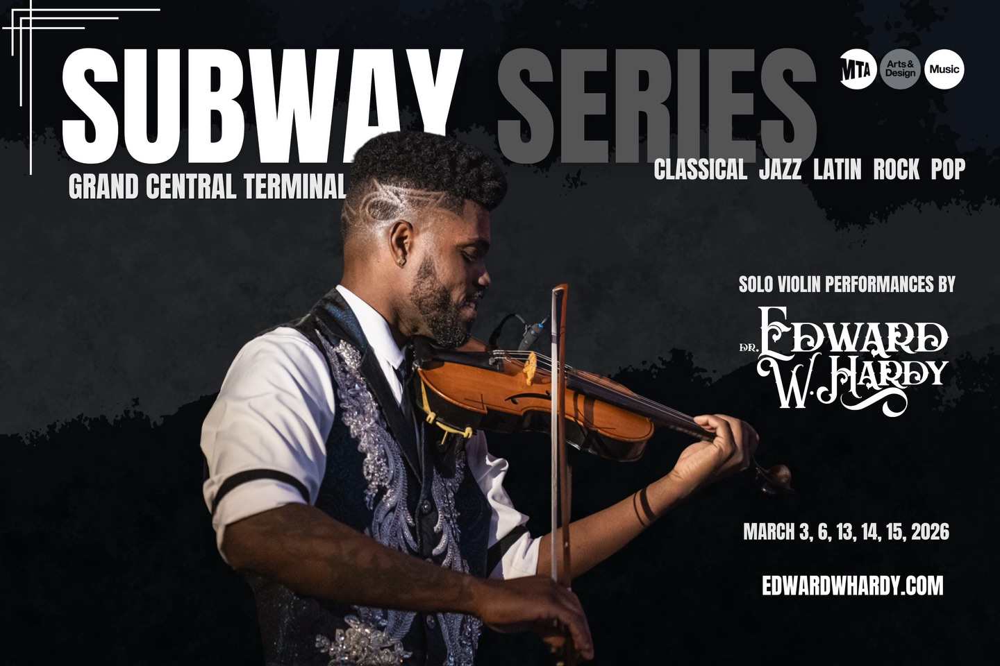 After a beautiful week celebrating theatre and the people who inspire me, I’m back with my March 2026 “Subway Series!”🙌🏾
While I have more stories to share from last weekend, this month I’ll be sharing upcoming “Subway Series” performances over the next two weeks — plus any last-minute shows in my stories. In a few days, I’ll share the following weeks of performances, so stay tuned!
Exact times will also be shared in my stories, and I hope to see you around @grandcentralnyc😆🎻
#violinist #composer #arranger #livemusic #grandcentralterminal