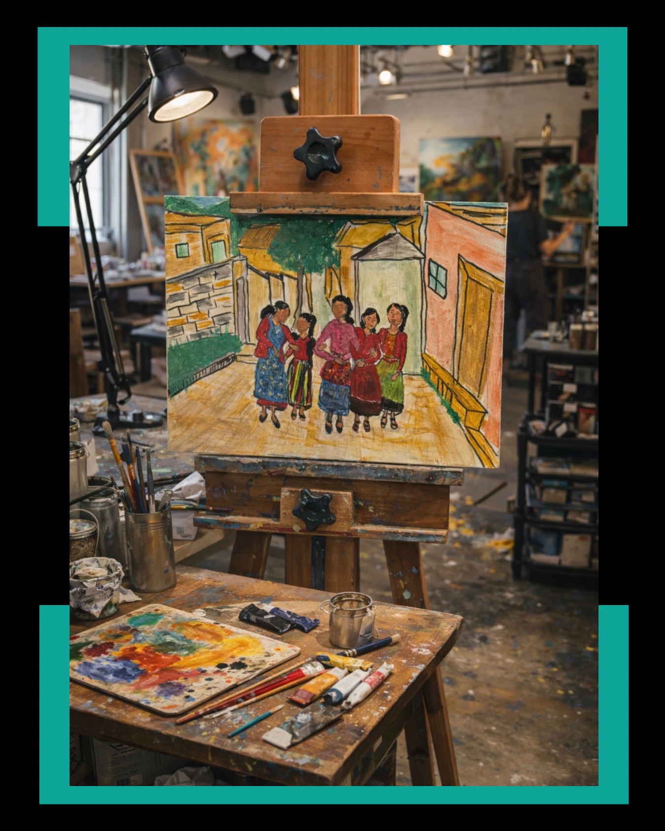 🎨✨ The Backdrop Behind the Backdrops ✨🎨
If you’ve ever flipped through one of my children’s books and thought, “Wow, that setting feels alive…” — there’s a very good chance it was born in a virtual classroom stretching all the way to Guatemala. 🇬🇹💻
Yes! In between illustrating book covers and bringing stories to life, I teach art to middle and high school students in Guatemala through a virtual program. And at least once a year, I pack my bags, grab my sketchbooks, and head down there in person — because creativity travels well. ✈️🎨
Right now, we’re working on a series called “Painting Around the World.”
And let me tell you… this one?
This may be the most intricate painting we have ever attempted.
Perspective.
Layering.
Tiny architectural details.
Five figures with movement and expression.
In other words… we chose peace and then picked chaos. 😂
But here’s what I know:
The stretch always pays off.
The discipline.
The patience.
The laughter when proportions go slightly sideways.
The joy when it finally clicks.
I can already see it — this very painting (or one inspired by it) will find its way into one of the children’s books I illustrate. Because when young artists pour heart into a canvas, that energy shows up on the page.
Art connects continents.
Creativity builds confidence.
And sometimes the “most complicated piece we’ve ever tried” becomes the one that opens the biggest doors.
Stay tuned. This backdrop might just be your next favorite story setting. 🌎📚✨
#PaintingAroundTheWorld #ArtEducation #Guatemala #ChildrensBooks #illustratorlife