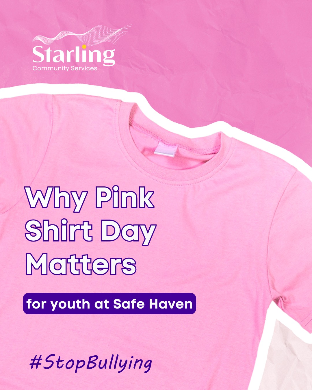 Here's why wearing pink matters for youth at Safe Haven. 🩷
Every year on the last Wednesday of February, communities across Canada and around the world wear pink to take a stand against bullying.
At Safe Haven Youth Services, this day is especially important. Many of the young people who come through our doors have experienced bullying.
Pink Shirt Day reminds us that kindness is powerful. When we speak up, support each other, and choose to be kind, we help create a safer world for young people.
💗 Swipe through to learn how Safe Haven supports youth in our community.
💗 Share this post to help raise awareness of antibullying
💡If you are a young person up until the age of 18, or a parent/caregiver of a child under 18 who requires additional help, contact Front Door to Child and Youth Mental Health at 519-749-2932 or visit www.frontdoormentalhealth.com.
#PinkShirtDay #StopBullying #SafeHavenYouthServices #YouthSupport #ChildrensMentalHealth