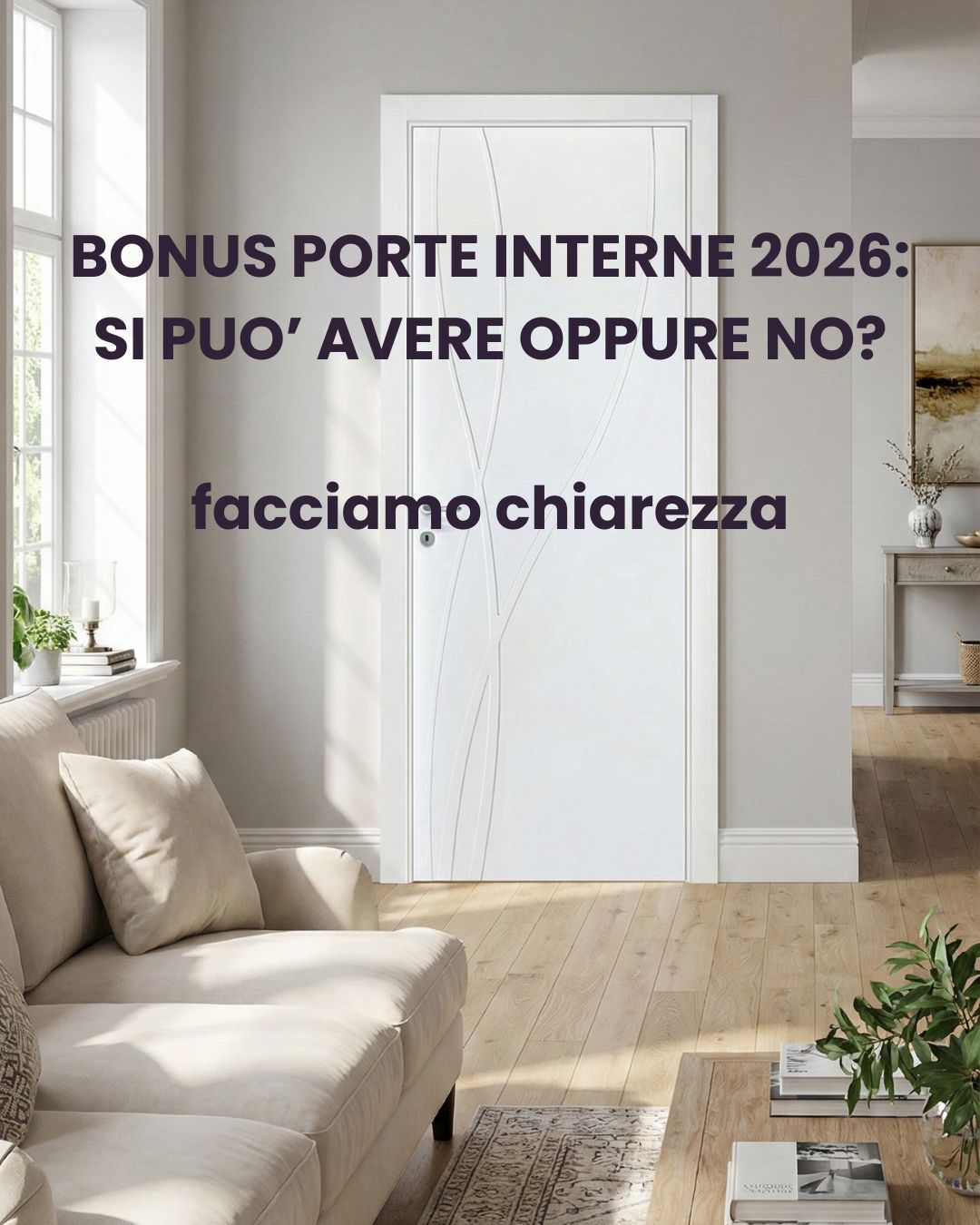🚪 Cambiare le porte interne nel 2026: Guida al Bonus (senza brutte sorprese).
Facciamo ordine. Ci chiedete spesso: "Se cambio solo le porte vecchie con quelle nuove, ho diritto alla detrazione?"
La risposta breve è: Dipende. 🤔
Le porte interne non sono come le finestre (che godono dell'Ecobonus per il risparmio energetico). Per le porte interne, la regola d'oro è questa:
1️⃣ Manutenzione Ordinaria = Nessun Bonus Se cambi solo le porte, per lo Stato è una miglioria estetica semplice. Niente detrazione.
2️⃣ Manutenzione Straordinaria = Bonus Casa (Ristrutturazione)
✅ Se il cambio porte avviene all'interno di una ristrutturazione più ampia (con pratica CILA aperta in comune, ad esempio se sposti tramezzi o rifai gli impianti), allora SÌ: il costo delle porte rientra nel massimale di spesa detraibile!
💡 Il consiglio dell'esperto: Se hai in mente di ristrutturare casa nel 2026, NON dimenticare le porte nel preventivo generale. È l'unico modo per recuperare una parte importante dell'investimento e avere finalmente le porte di design che sogni.
⚠️ Nota: Le normative fiscali possono subire aggiornamenti. Verifica sempre con il tuo commercialista o vieni in showroom per una consulenza tecnica.
👇 Stai programmando dei lavori in casa? Scrivici "INFO" nei commenti e ti spieghiamo come scegliere la porta perfetta per il tuo progetto.
#bonusristrutturazione #porteinterne #bonus2026 #interiordesignitalia #serramenti #ristrutturarecasa #architetturadinterni #portededign