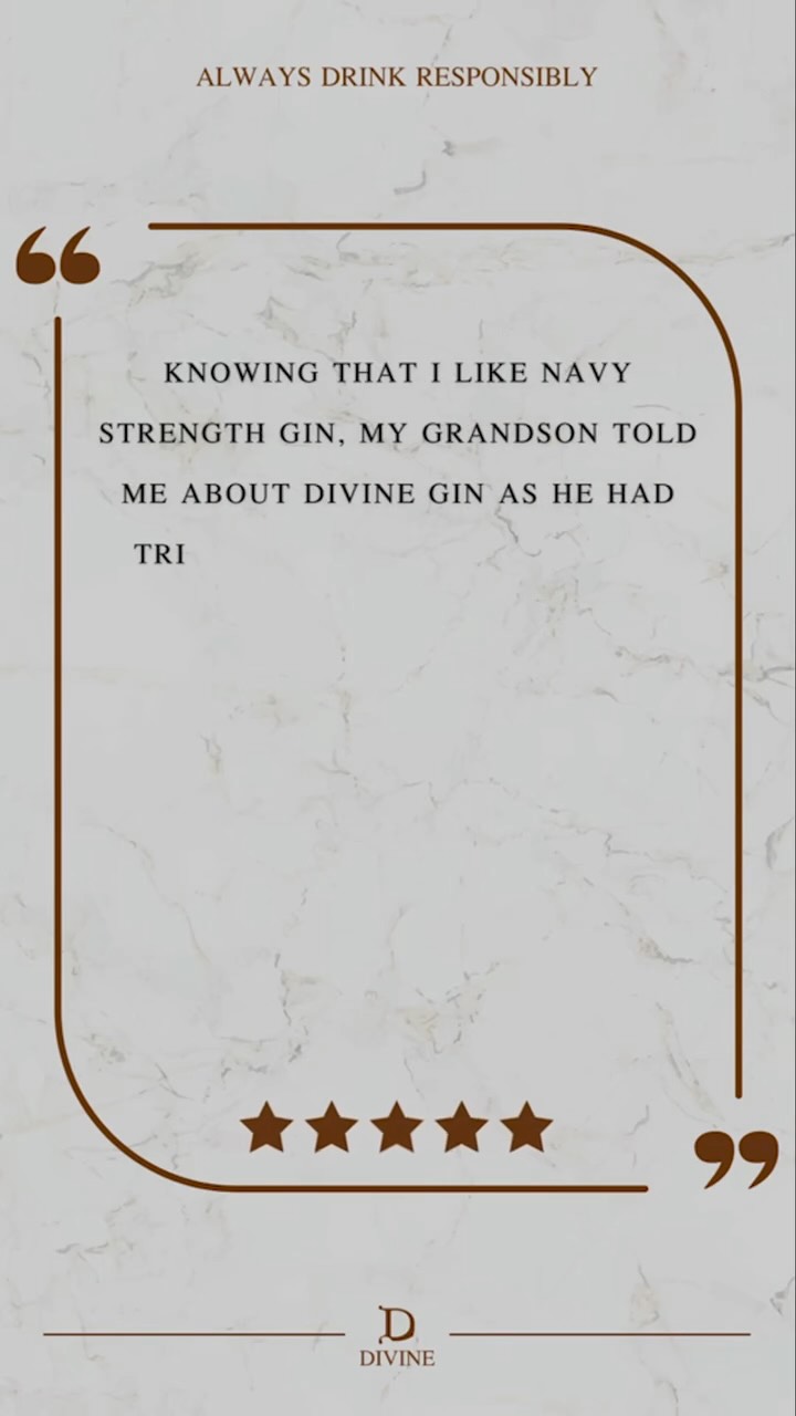 โญ๏ธโญ๏ธโญ๏ธโญ๏ธโญ๏ธ
Navy Strength Gin gets the 5-star salute! โ๐ธ
We love hearing stories like this โ from first sip to full approval ๐คฉ
Bold, smooth, and packed with character, ๐๐ข๐ฏ๐ข๐ง๐ ๐๐๐ฏ๐ฒ ๐๐ญ๐ซ๐๐ง๐ ๐ญ๐ก ๐๐ข๐ง is winning fans across generations.
But donโt just take their word for itโฆ
๐ โTry it and see for yourselfโ๐ธ
#divine #gin #navystrength #tryit #5stars