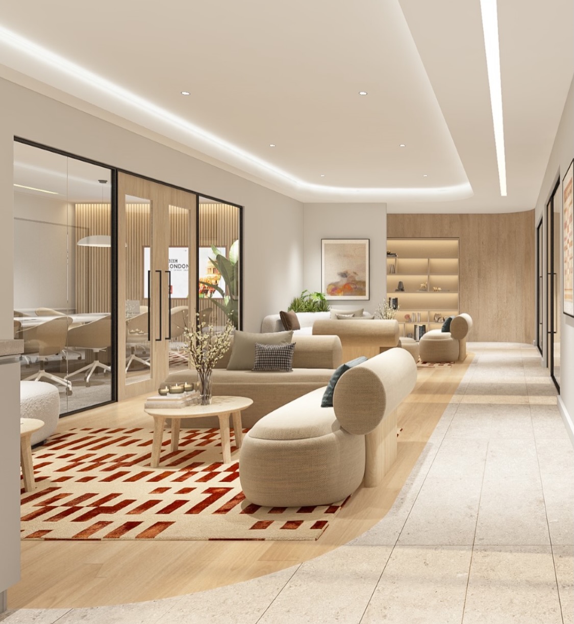 Recent project designed - The brief for this area was make a client facing wow space which was light and airy (in a space with no windows and not the highest ceiling height….) and also give the feeling of clean fresh air….?! Not all brief’s are the same. Every client is different - it’s about understanding their what and why…. #keepup