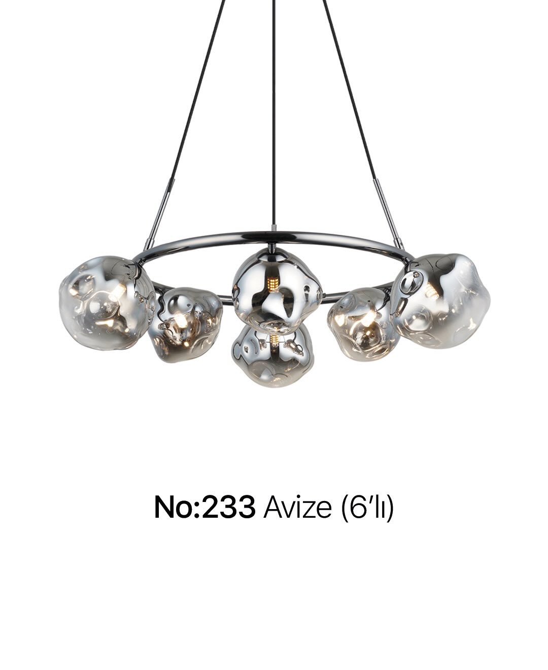 No:233 Avize (6'lı)
Daha fazlası için online mağazamızı ziyaret edin. #dgaraj