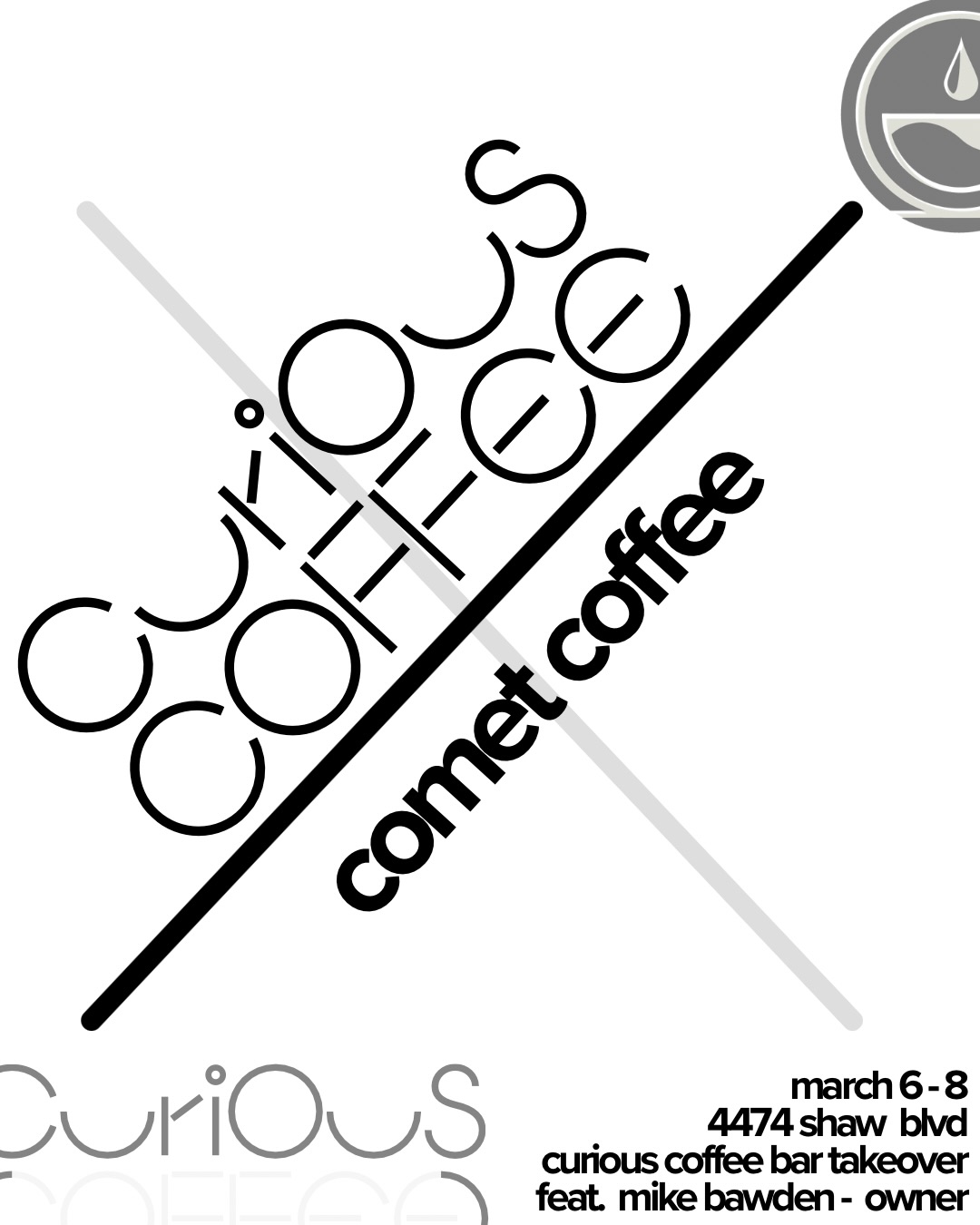 Our friends from Ann Arbor are taking over!
Mike Bawden, owner of @_curiouscoffee_ , will be making brews and pulling ‘spro from March 6-8 at our Shaw location.
Be sure to stop in and say hi if you’re feeling curious 👋🏼
