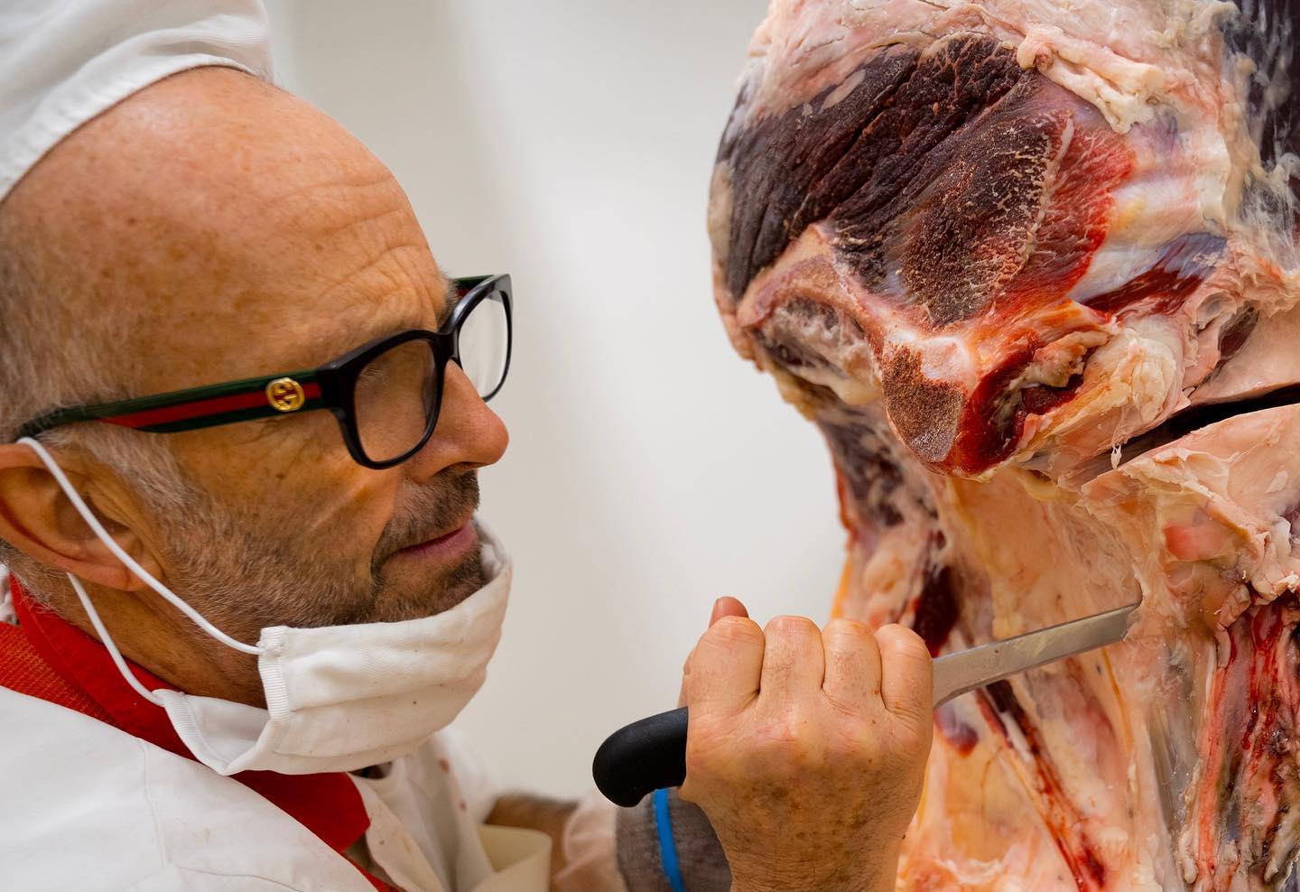 We are proud to be working with Luca - one of the best butchers in the Northern Italy! #gucci #slowlife #organic #grassfed #fashionstyle #italy #angus #sustainability #farming #artisan #artisanfood #michelin #guccieyewear