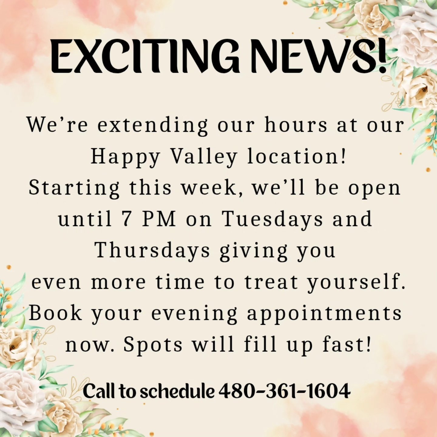 Give us a call to schedule at 480-361-1604!! #Glendalesalon #avedasalon #headspa #zerogravitypedi