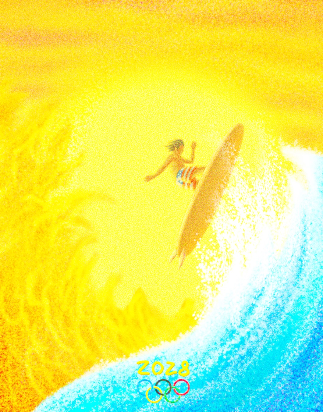 "2028"
A rough handmade poster concept for near future olympics. Inspired by how they've gotten more blatant with the bread and circus in proportion to everything they want you distracted from.