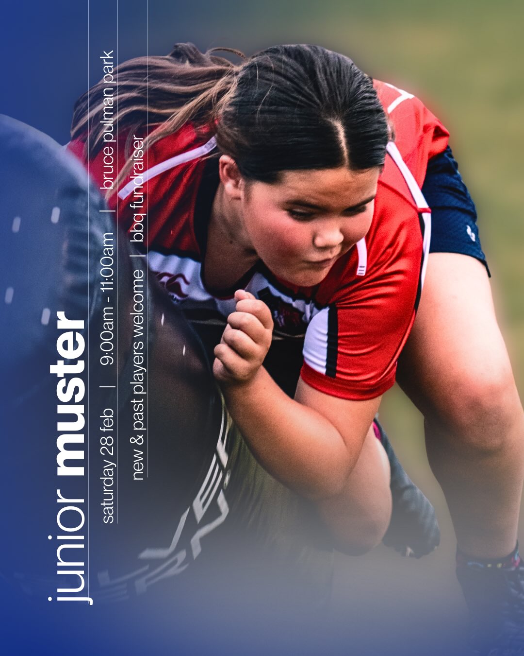 junior rugby muster 🏉
bring the kids down, sign them up with our committee while pre-season training is available for the kids. there will also be a sausage sizzle fundraiser to support our teams heading to the global games in september.
this saturday 28 feb, 9–11am.
new and returning players welcome! come down, meet the coaches, register, and get ready for a big season ahead 🔵⚪️🔴