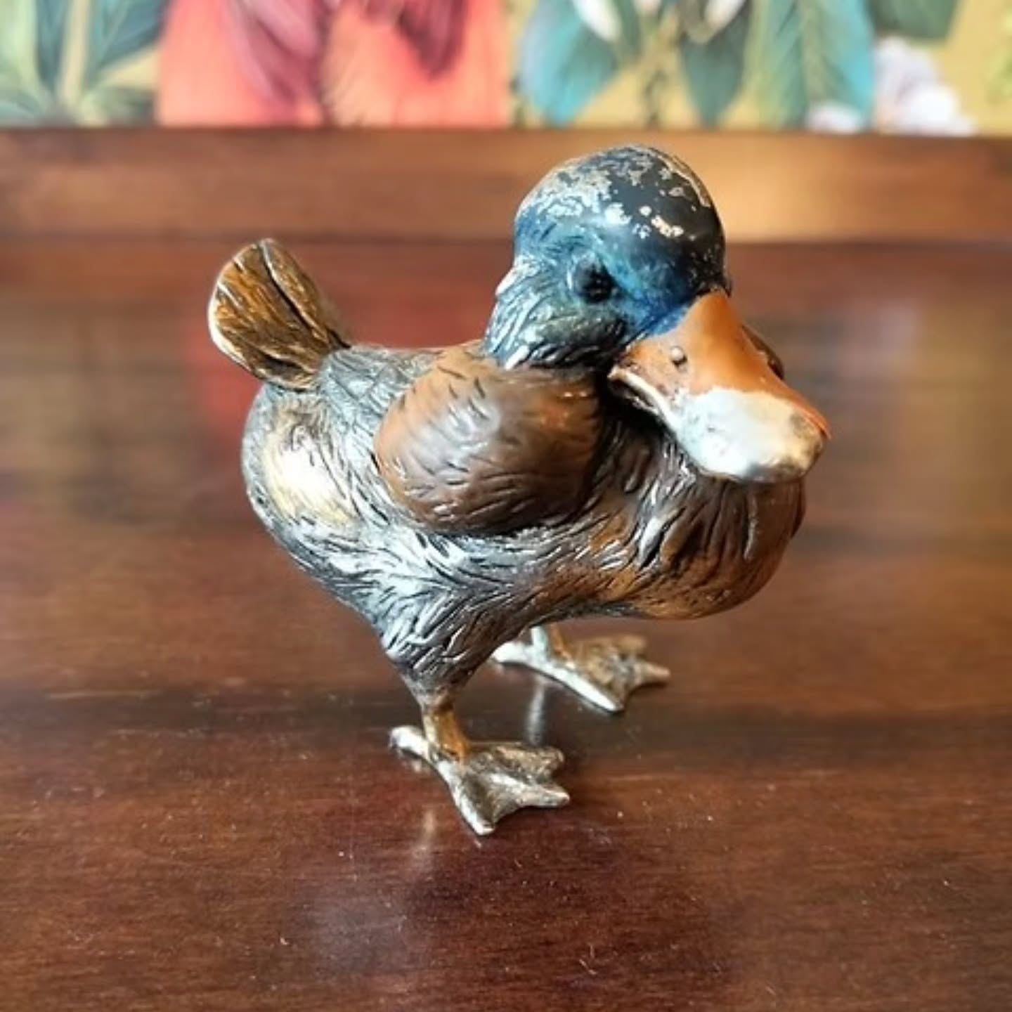 Vintage Cold-Cast Bronze effect Mallard Duck Figurine | https://share.google/2JgBm2hiwOFCrHiRc