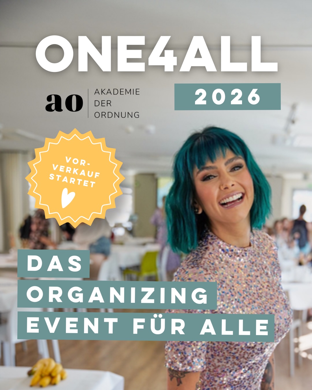 DER VORVERKAUF STARTET 🎉
Jetzt wird es offiziell:
Der Vorverkauf für unser ONE4ALL – das Organizing Event für Alle am 26.09.2026 in Leipzig im Staycity Hotel ist eröffnet.
Für dieses Jahr haben wir uns etwas ganz Besonderes überlegt:
Das ONE4ALL soll nicht nur ein Event sein – es KANN für dich ein ganzes Wochenende voller Impulse, Begegnungen und Austausch sein.
Damit du genau das buchen kannst, was zu dir passt, gibt es
drei Ticketkategorien und jetzt kannst du dir als eine*r der Ersten deinen Platz sichern. Schau dir dabei die folgendes Slides an.
Wir freuen uns riesig auf dieses besondere Wochenende mit euch ✨
So bekommst du dein Ticket:
👉 Kommentiere einfach mit LINK unter diesem Beitrag und wir senden dir den exklusiven Buchungslink direkt zu.
#organizingevent #akademiederordnung #ordnungalsberuf #homeorganizing #leipzig
