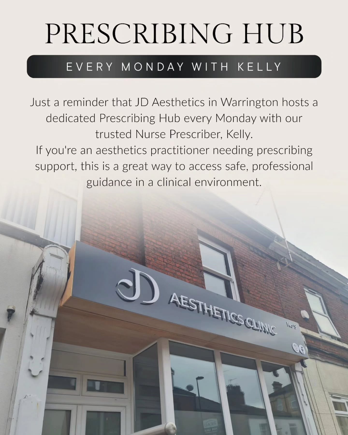 🤍 AESTHETICS PRESCRIBING HUB – WARRINGTON 🤍
Just a reminder that JD Aesthetics in Warrington is home to an Aesthetics Prescribing Hub, led by our experienced Nurse Prescriber, Kelly.
If you're an aesthetics practitioner in need of prescribing support, we’re here to help you provide safe, professional treatment.
Get in touch to schedule your support session.
#nurseprescriber #warringtonaesthetics #prescribinghub #aestheticswarrington #aestheticscheshire