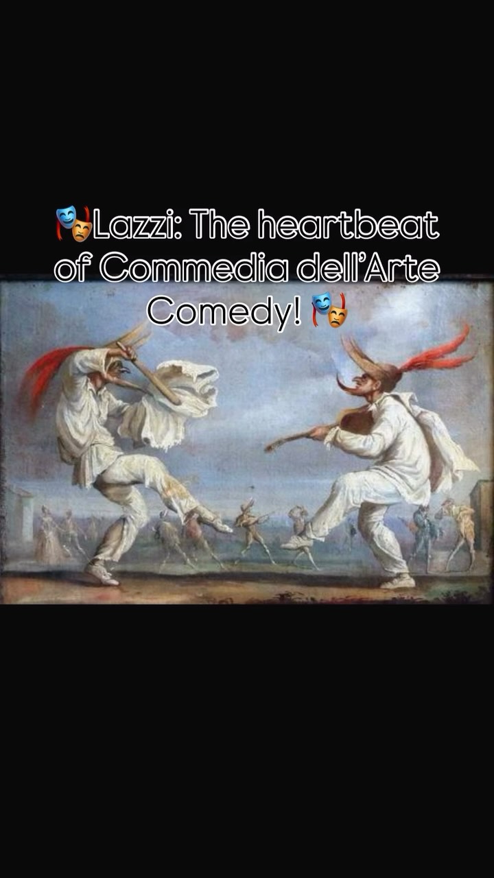 🎭 Lazzi: The Heartbeat of Commedia dell’Arte Comedy
Lazzi (singular: lazzo) are the comedic soul of Commedia dell’arte. They’re rehearsed, repeatable comic bits: physical gags, witty wordplay, or outrageous stunts that actors could insert into scenes at just the right moment to spark laughter or break tension.
Think of them as the Renaissance version of a meme or sitcom catchphrase; familiar, beloved, and endlessly customizable.
They were planned but felt spontaneous, blending scriptless improvisation with trusted comedic hits. 😄
🔥 Examples of Classic Lazzi:
* Lazzo of the Fly: Harlequin tries to catch an imaginary fly on his nose, his food, even on someone else’s face.
* Lazzo of Falling Off a Chair: A character slowly leans back in a chair during a serious conversation… and crashes loudly.
* Lazzo of the Lost Purse: Pantalone panics over his missing coin purse (which is stuck to his back the whole time).
* Lazzo of Mock Dueling: Il Capitano talks a big game, then faints at the sight of a feather duster.
🎭 Why Lazzi Mattered:
* They were crowd-pleasers, triggering laughs in any situation.
* They kept the energy and pacing alive during performances.
* They allowed audience interaction, sometimes responding to hecklers or local gossip.
* And they showcased the physical skill and wit of the actors
🎧 Listen now on Spotify!
🎤 🎙️ 🎧
#CommediaDellArte
#RenaissanceTheater
#TheaterHistory
#lazzi
#PerformingArts