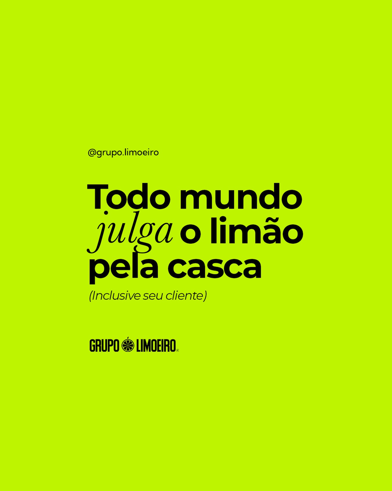 Sua marca também é julgada antes mesmo da primeira conversa.
Seu cliente forma uma opinião em segundos ao entrar no seu perfil.
Seu feed, sua identidade visual, sua comunicação… tudo isso fala por você.
—
Se você quer que seu cliente reaja positivamente ao entrar no seu perfil, entre em contato com o Grupo Limoeiro e solicite um orçamento.
—
#marketing #marketingdigital #agenciademarketing #identidadevisual #grupolimoeiro