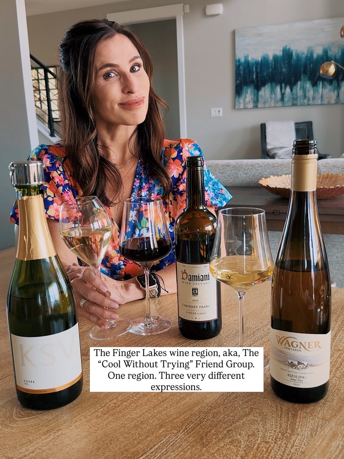 I’ve had the opportunity to visit the Finger Lakes multiple times, and it’s never enough. It’s a special place that has a habit of quietly over delivering.✨
Those deep glacial lakes aren’t just scenic, they act like natural temperature regulators, keeping vineyards cooler in the summer and protecting vines from extreme cold in winter. Producing wines with vibrant acidity, freshness, and the kind of elegance cool-climate regions are known for.🌿🥂
And just like any good friend group, each wine brings its own personality to the table.
Keuka Spring Vineyards – 2022 Cuvée Sparkling Wine
Bright and crisp with fine bubbles and lively acidity. Aromatic with floral notes, subtle stone fruit, and fresh brioche, finishing clean and refreshing.
Wagner Vineyards Estate Winery – 2022 Semi-Dry Riesling
Classic Finger Lakes Riesling with beautiful balance between fruit and acidity. Aromas of peach, apricot, and citrus blossom, with a touch of sweetness lifted by energetic freshness and a lingering finish.
Damiani Wine Cellars – 2023 Cabernet Franc Reserve
Elegant and structured with layers of dark cherry, blackberry, dried herbs, and subtle pepper, supported by silky tannins and a long, savory finish.
If the Finger Lakes isn’t on your wine radar yet, consider this your sign to add it.
But maybe don’t tell everyone.
Cool-climate charm with serious personality.
#FLWAPartner #FingerLakesWine #FLXwine #BoldyNY
