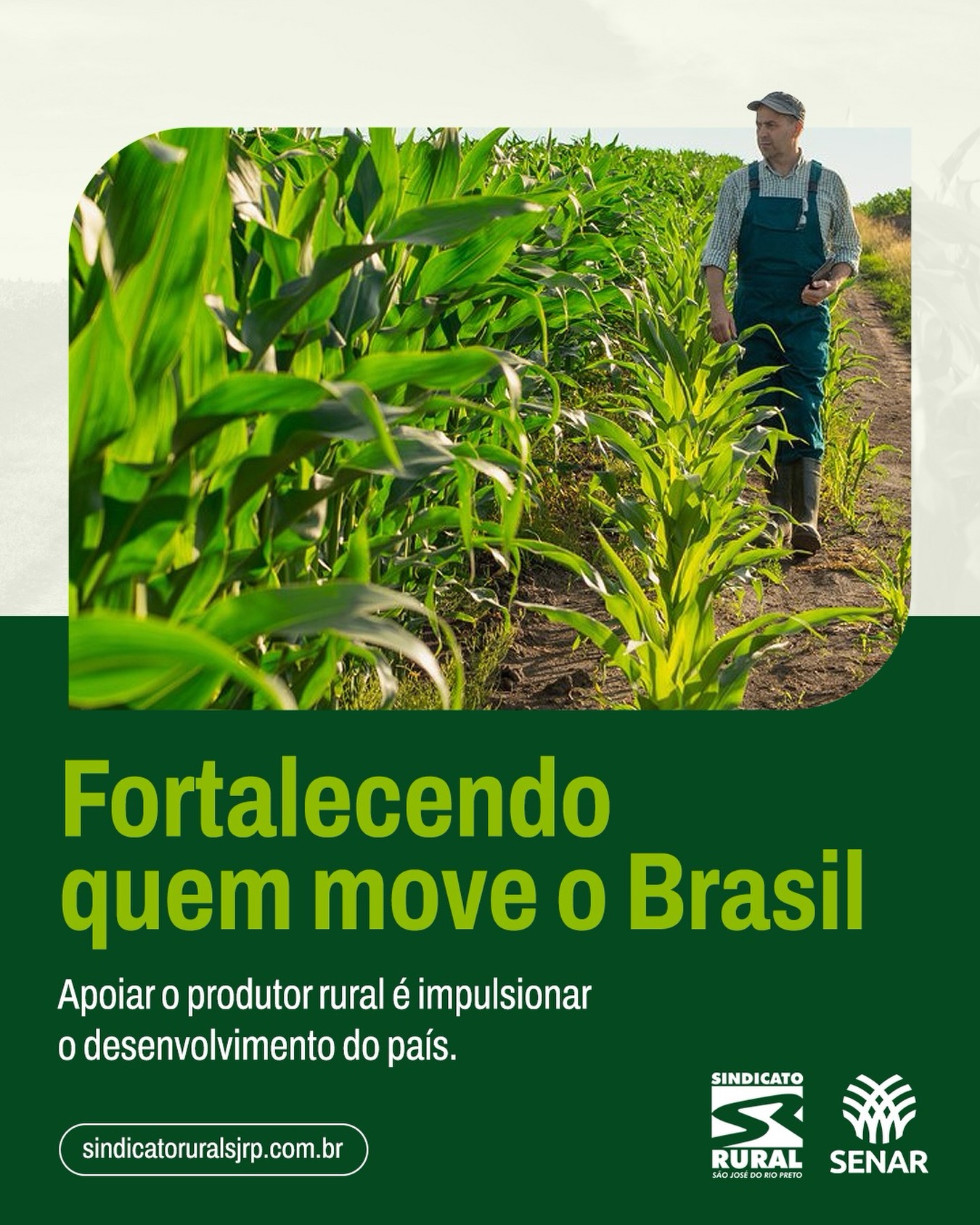 O Brasil cresce a partir do campo. É lá que nasce o alimento, a geração de empregos, a renda e a força que impulsiona nossa economia.
Fortalecer o produtor rural é investir em desenvolvimento, segurança alimentar e futuro. É garantir que quem acorda cedo, enfrenta desafios e trabalha com dedicação tenha apoio, representatividade e oportunidades para continuar produzindo.
Quando apoiamos o agro, fortalecemos toda a cadeia produtiva e impulsionamos o país.
Nosso compromisso é estar ao lado de quem trabalha, produz e move o Brasil todos os dias.
Telefone: (17) 3232-5115⠀
Site: www.sindicatoruralsjrp.com.br
#SindicatoRuralSJRioPreto #ForçaDoAgro #Compromisso #ProdutorRural #SãoJoséDoRioPreto