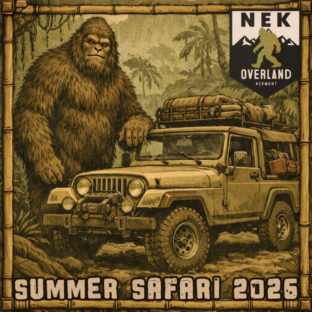 REGISTRATION IS OFFICIALLY OPEN
I’m excited to announce NEK Overland’s Summer Safari 2026
📅 June 4–7, 2026
🔥 Only 50 spots available 🔥
✔️ Trail access directly from basecamp
✔️ All skill levels welcome — beginner to advanced
✔️ Multiple group trail runs throughout the event
✔️ Epic terrain, great people, and true overland
Spots are limited
Drop a comment on what you will be driving, if it’s your first time or a returning attendee