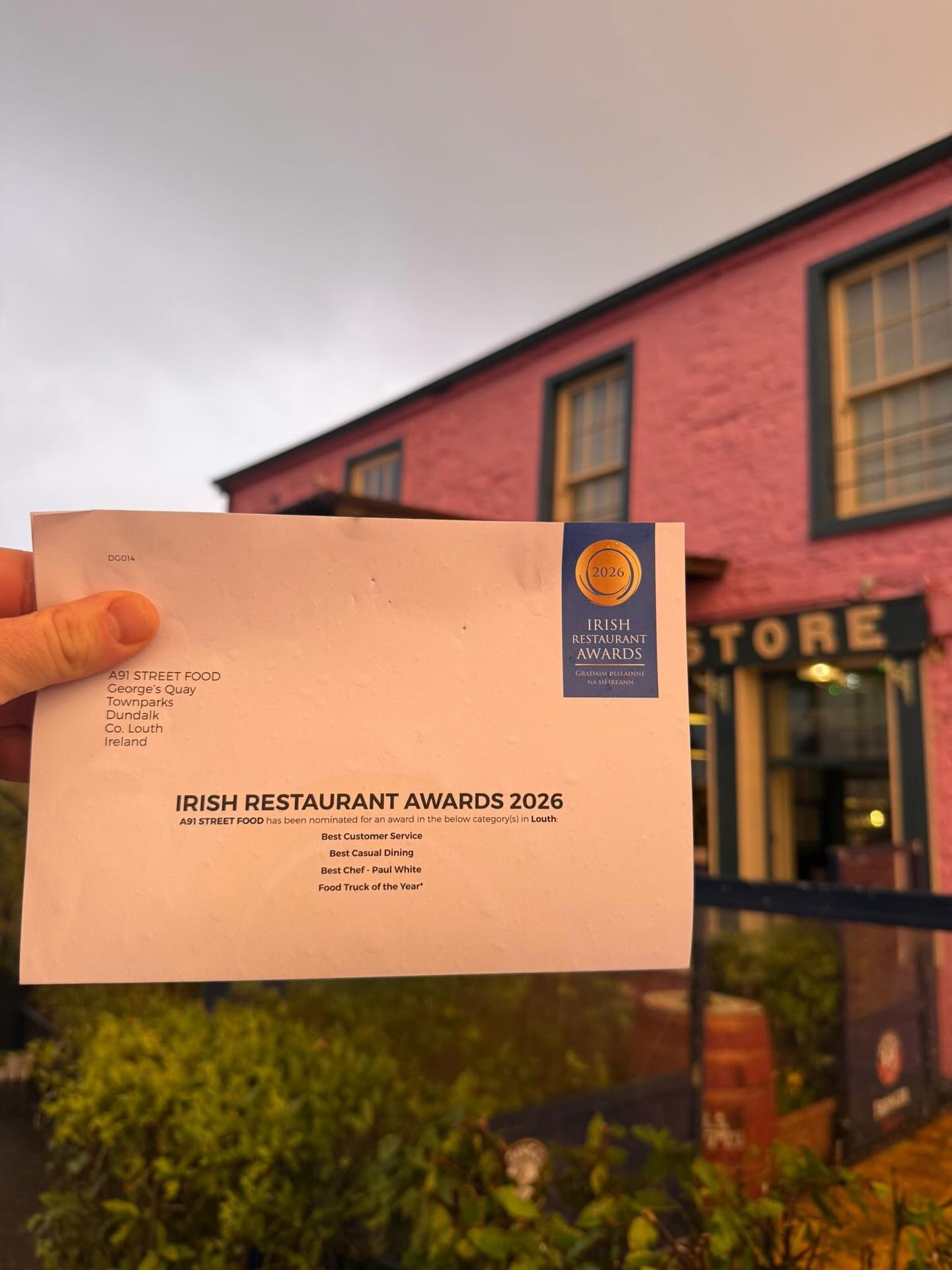 Huge news for us at A91 Streetfood 🎉🔥
We’re beyond proud to share that we’ve been nominated in the Irish Restaurant Awards 2026 for:
✨ Best Customer Service
✨ Best Casual Dining
✨ Best Chef – Paul White
✨ Food Truck of the Year
To our incredible customers, community, and team — this is because of YOU. Your support, your smiles, and your love for what we do keep the grill hot and the wheels turning 🚚❤️ #A91Streetfood #IrishRestaurantAwards #SupportLocal #FoodTruckOfTheYear #BestChef CasualDining CustomerService